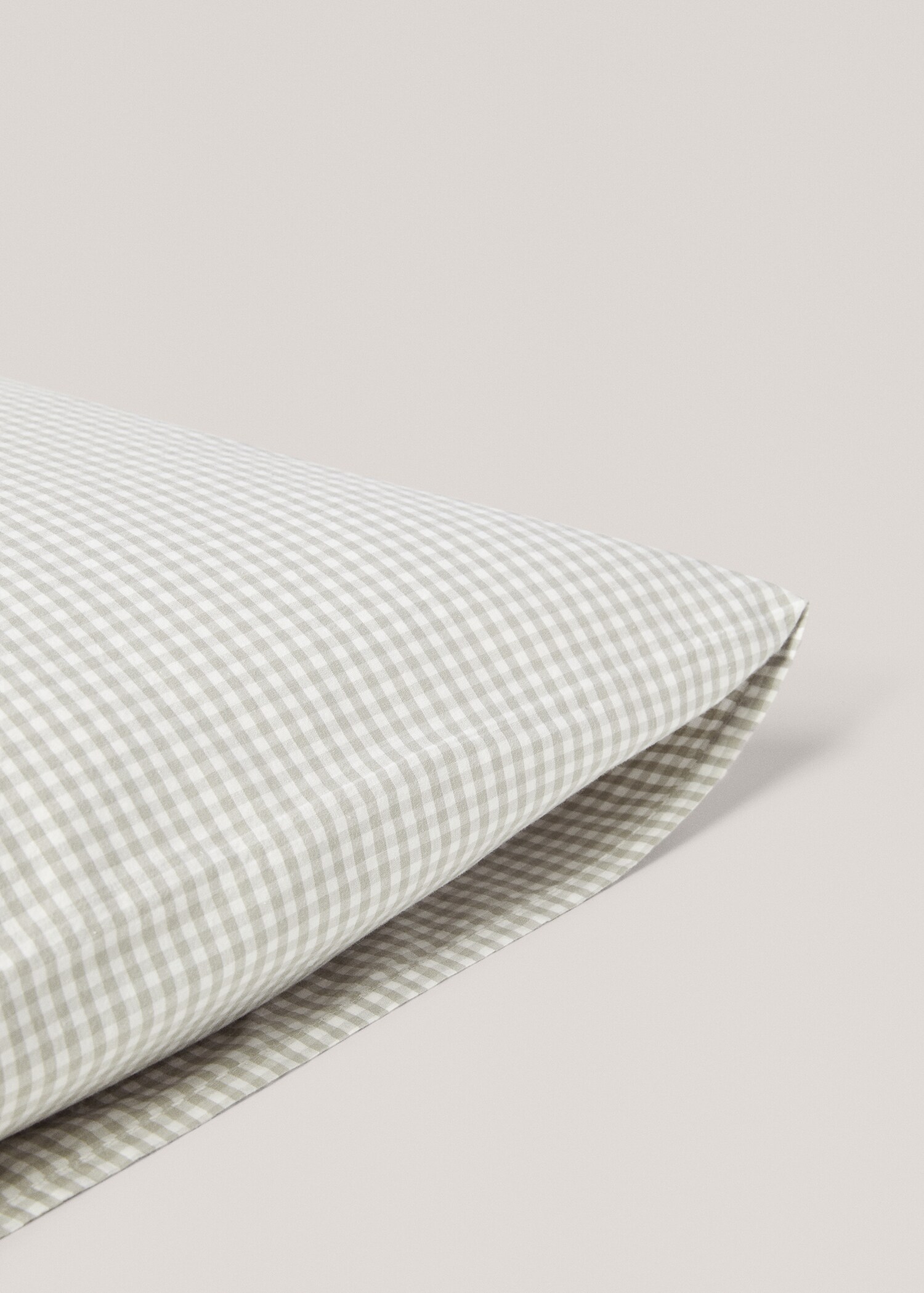 Gingham-check pillow case 60x60cm (Pack de 2) - Details of the article 3
