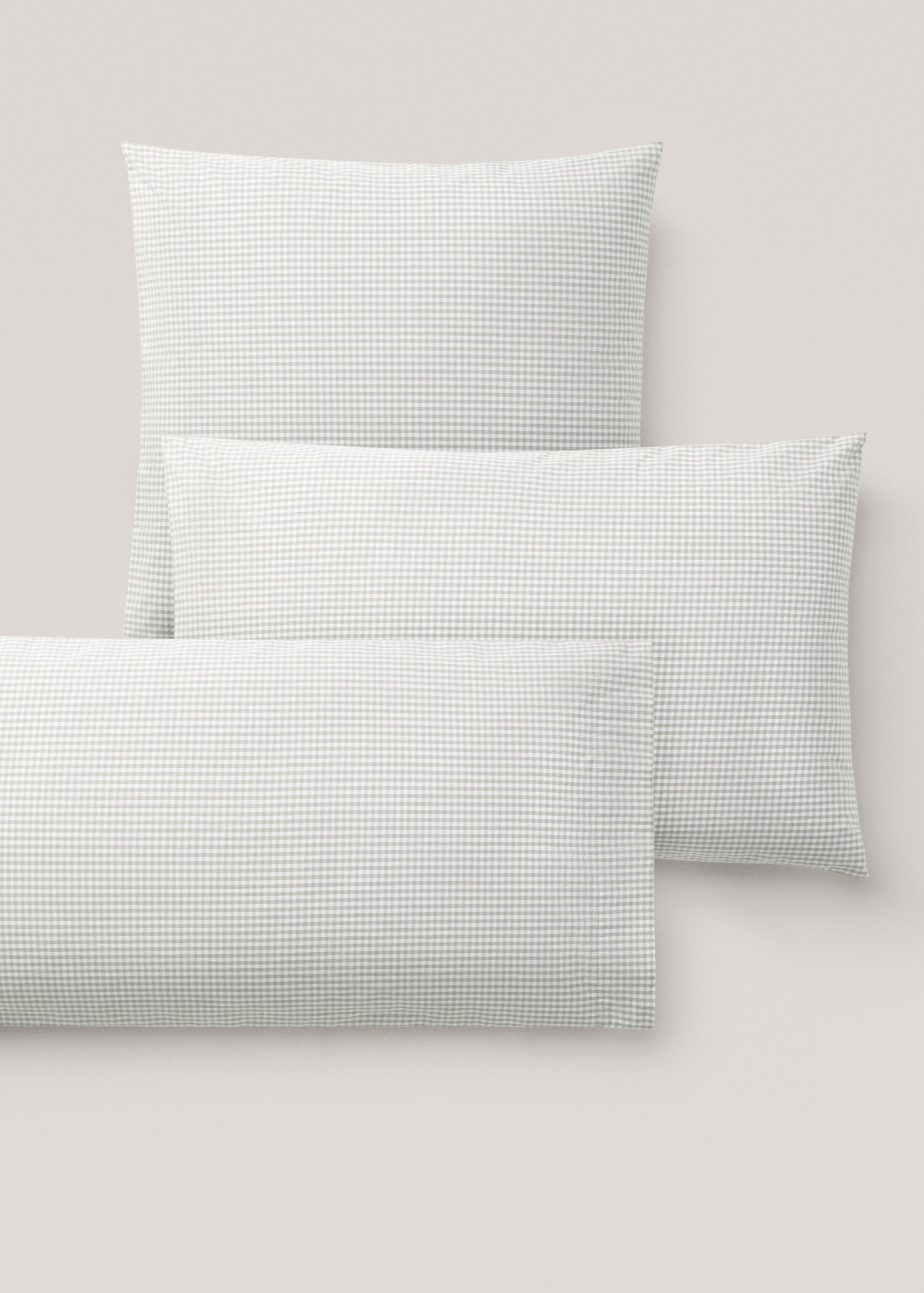 Gingham-check pillow case 60x60cm (Pack de 2) - Details of the article 4