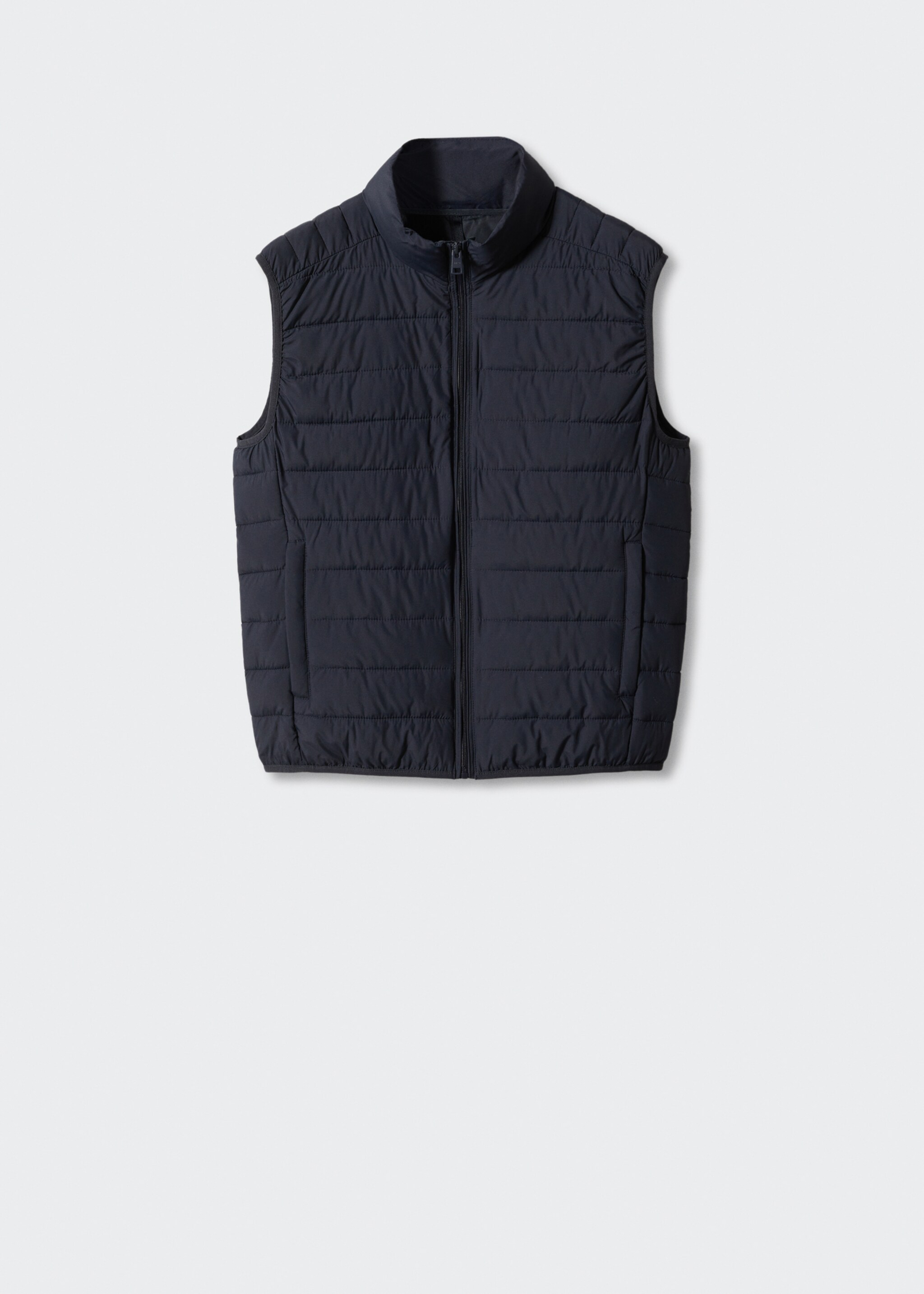 Ultra-light padded water-repellent waistcoat - Article without model, Navy. Ref: 57044385-00.