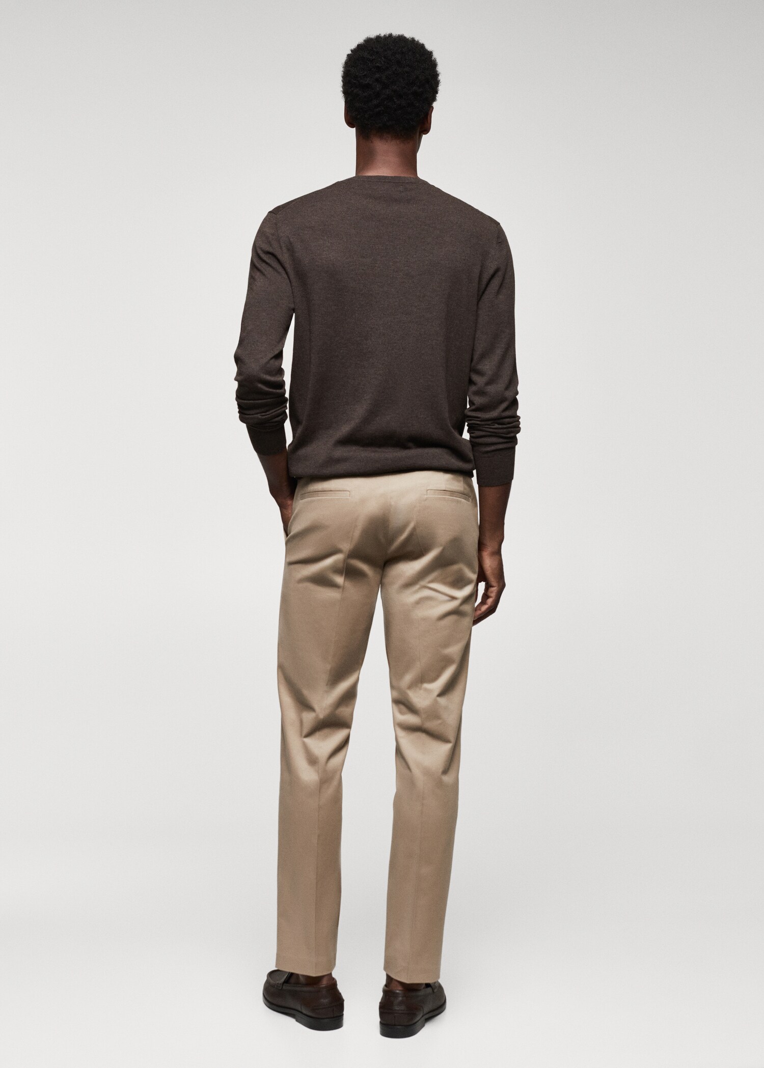 Slim-fit pleated cotton chinos - Reverse of the article