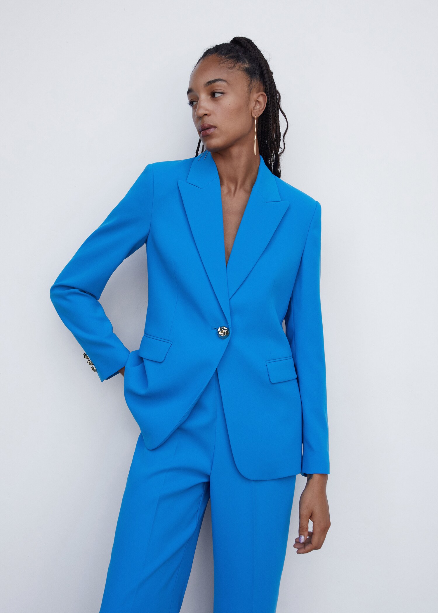 Jacket with jewel button - Medium plane