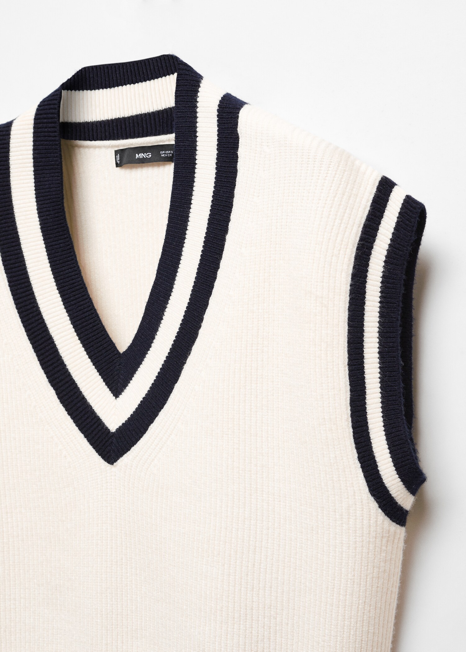 Cuello Pico Chalecos De Punto Mujer Mango Chaleco Cuello Pico