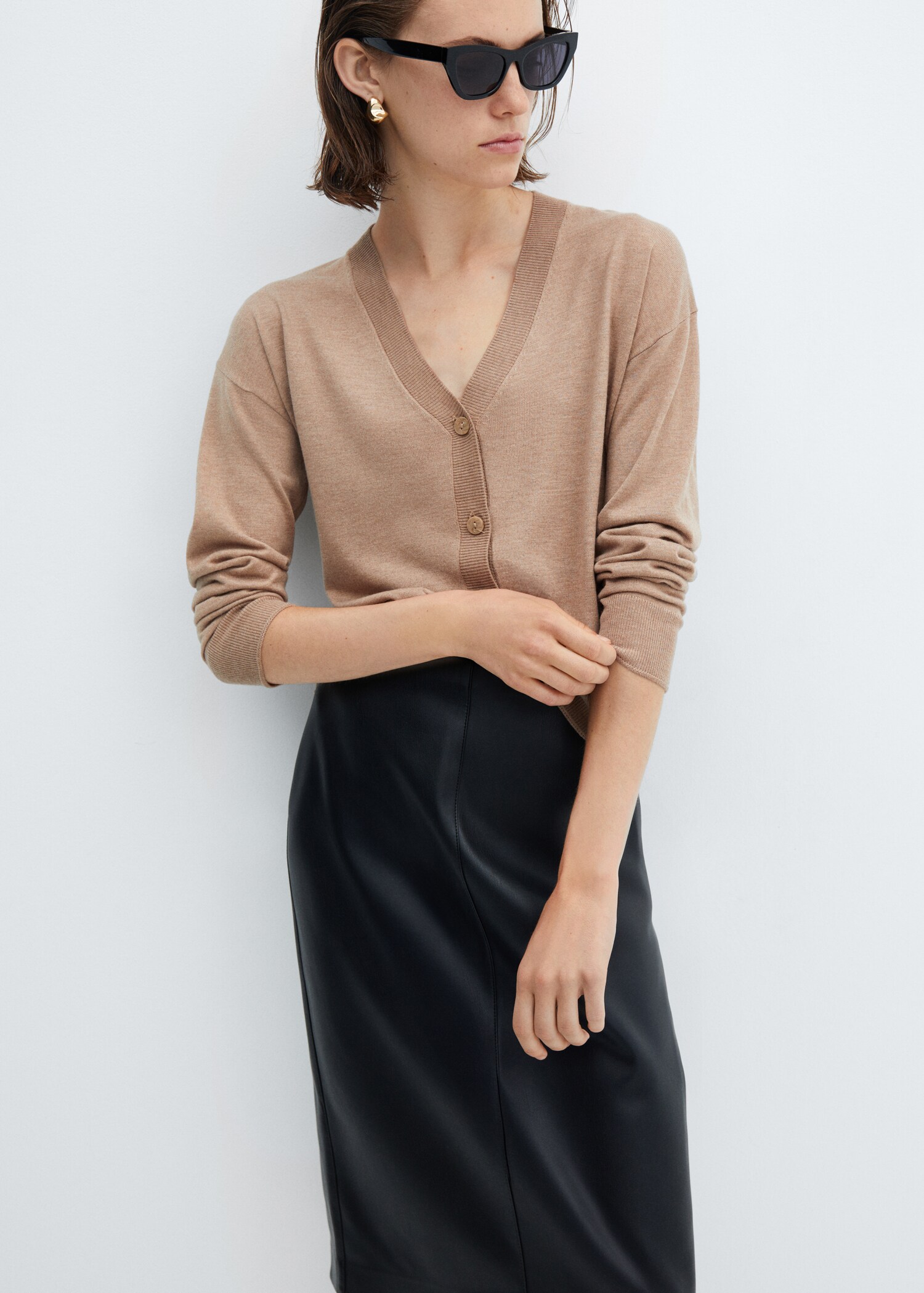 Fine-knit cardigan - Medium plane
