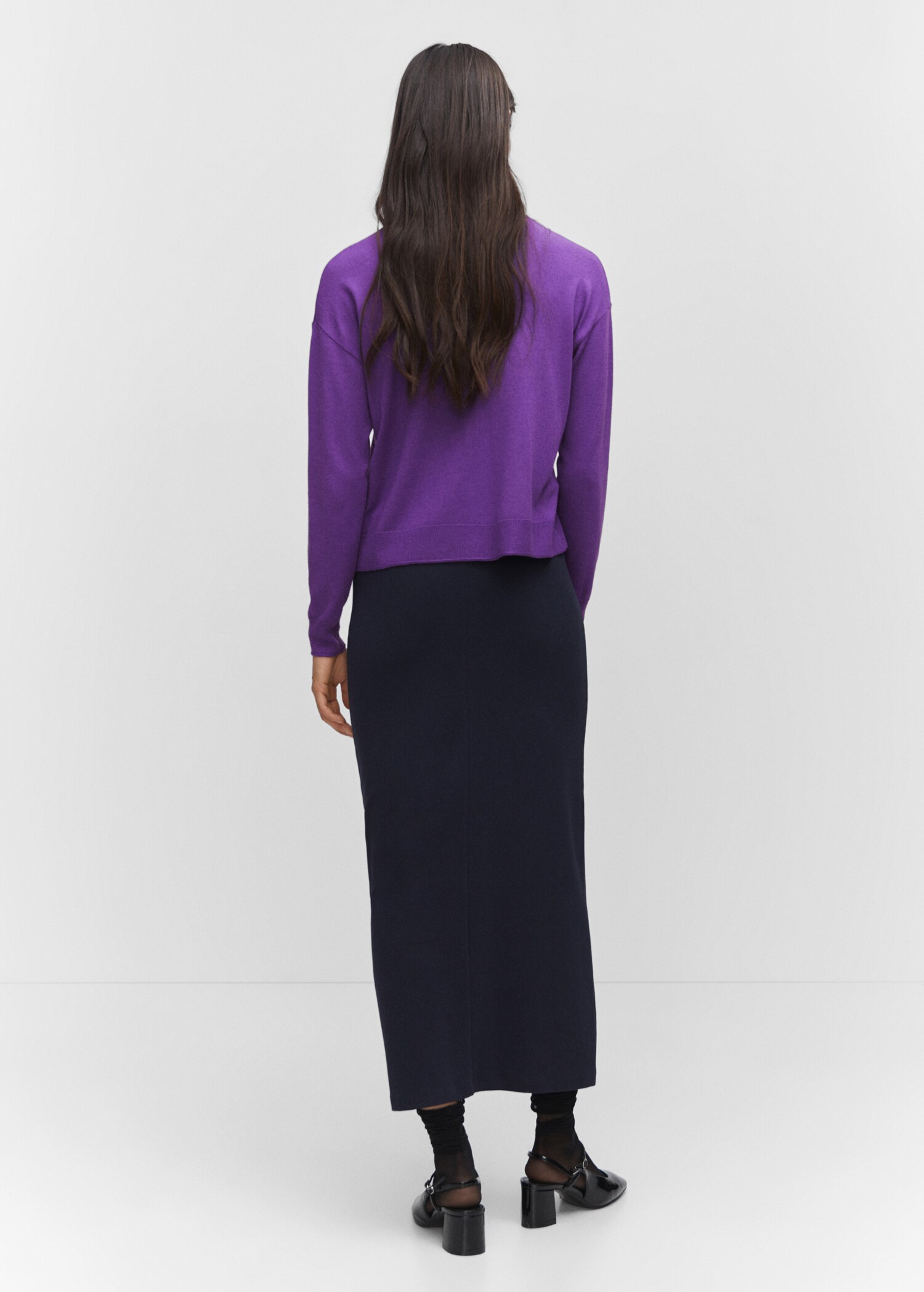 Fine-knit cardigan - Reverse of the article
