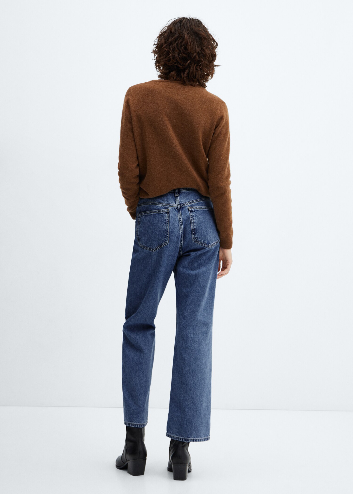 Mid-rise straight jeans - Reverse of the article