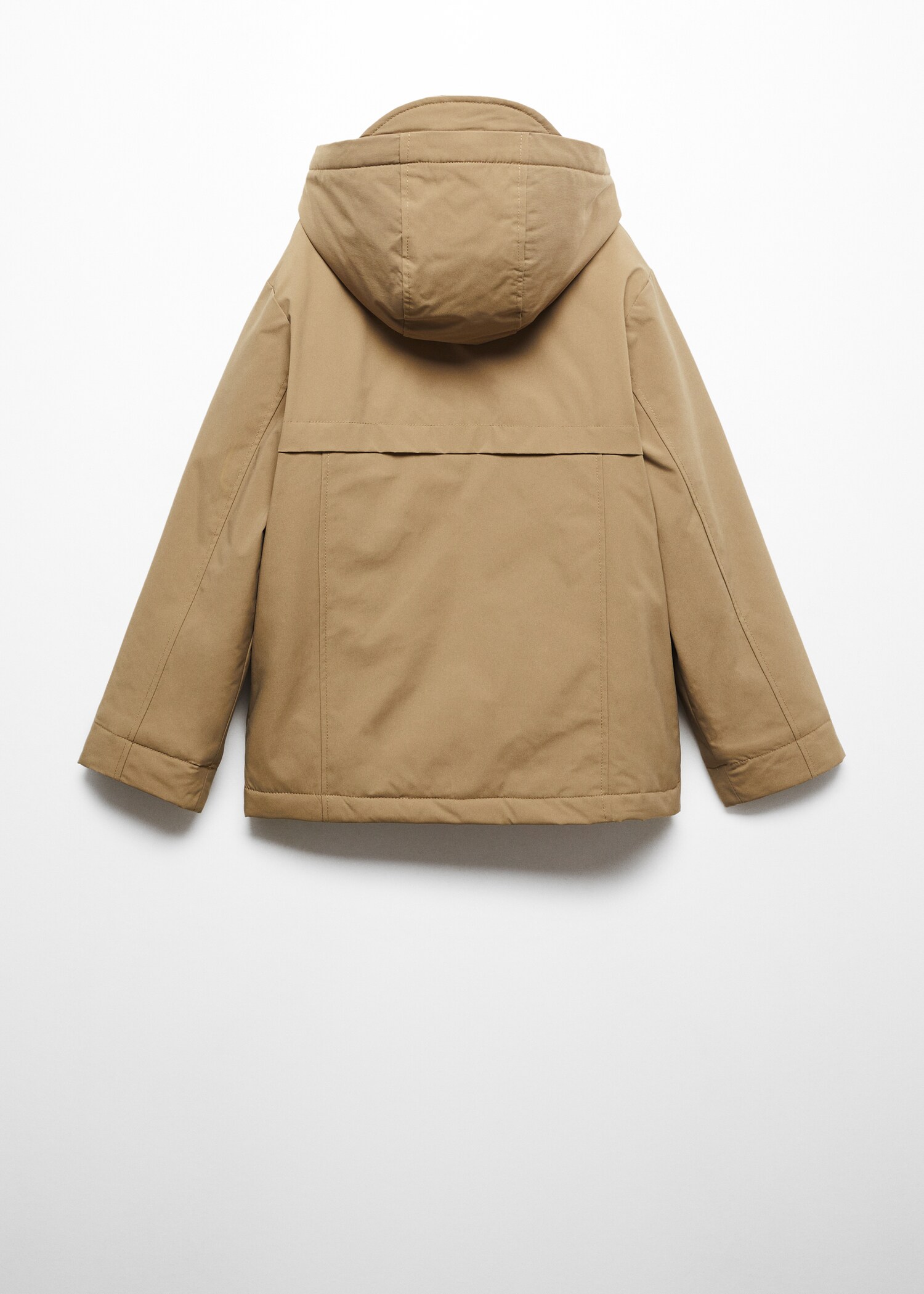 Pockets hooded coat - Reverse of the article