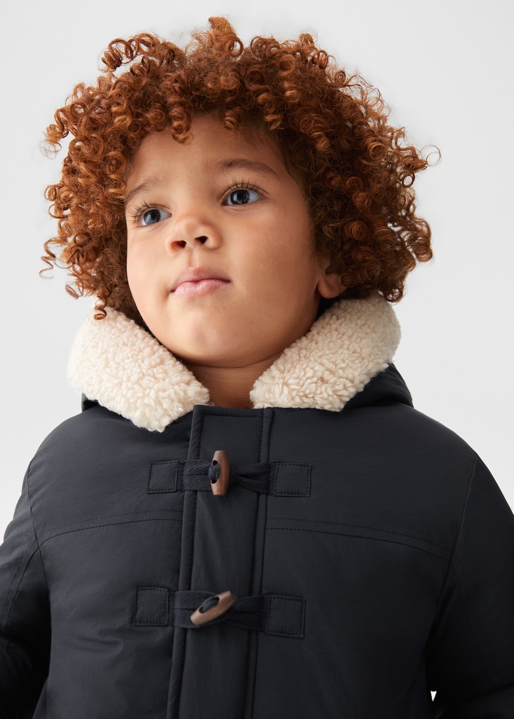 Padded anorak with shearling lining Boys MANGO OUTLET USA
