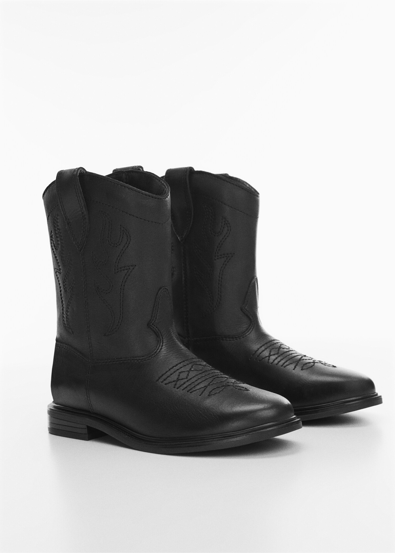 Cowboy-Stiefel aus Leder - Mittlere Ansicht