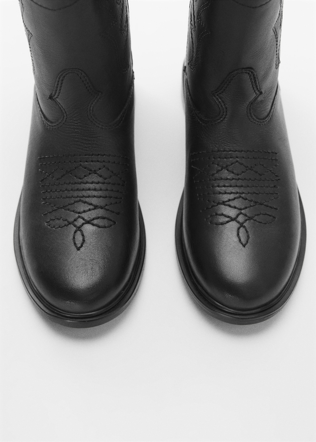 Mango cowboy leather boots hot sale