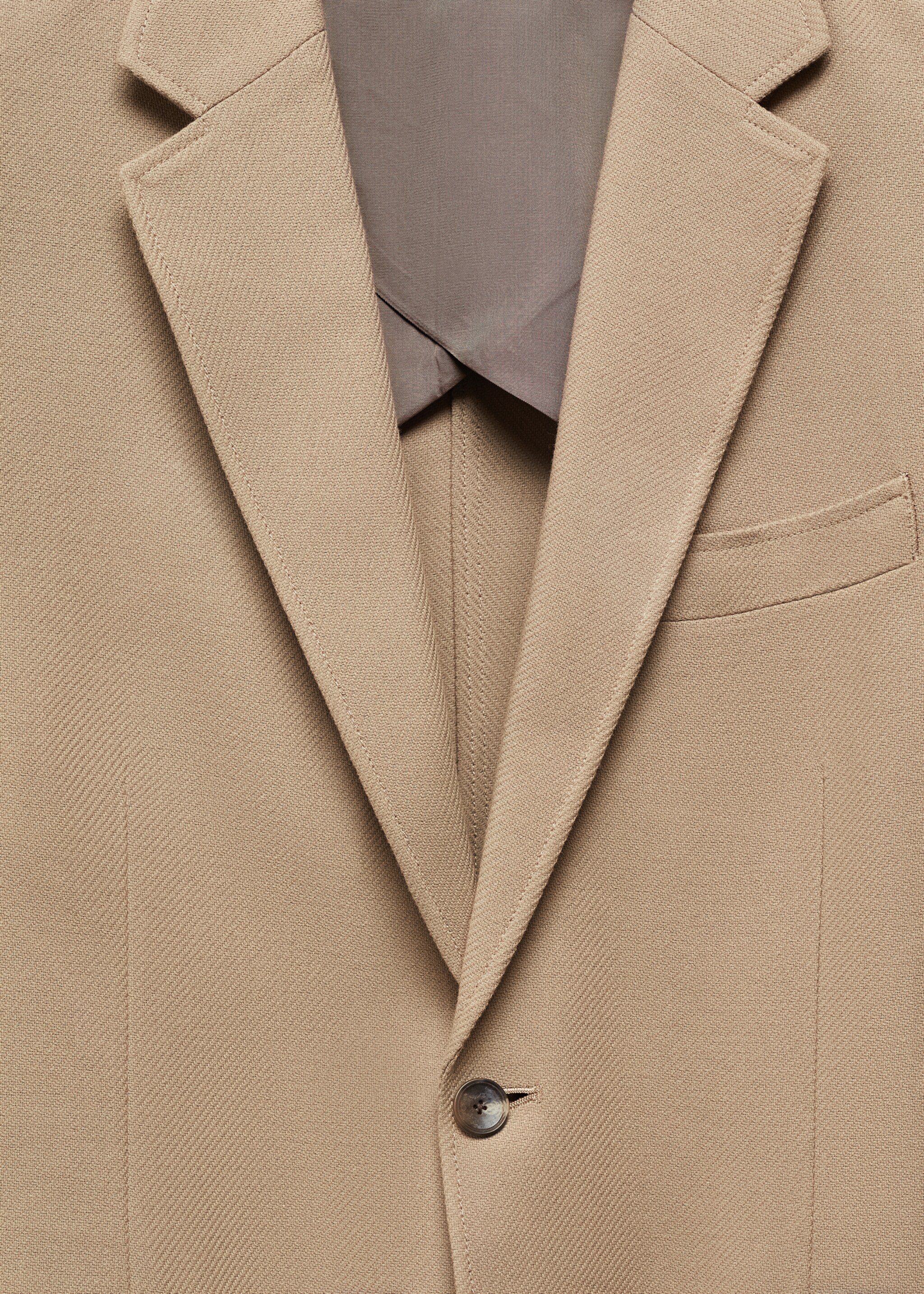 Structured slim fit cotton blazer - Details of the article 8