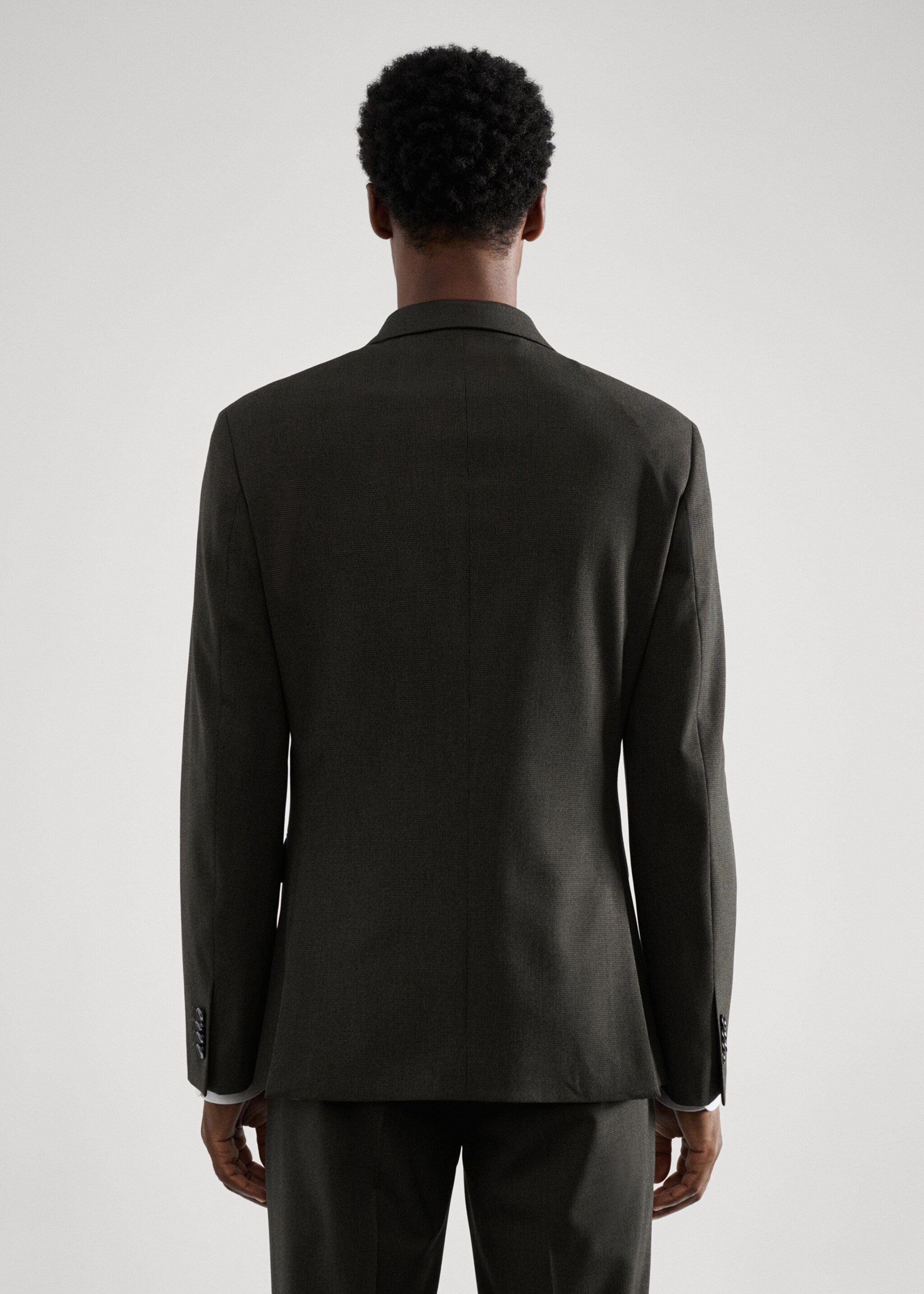 Stretch fabric slim-fit printed suit jacket - Reverse of the article