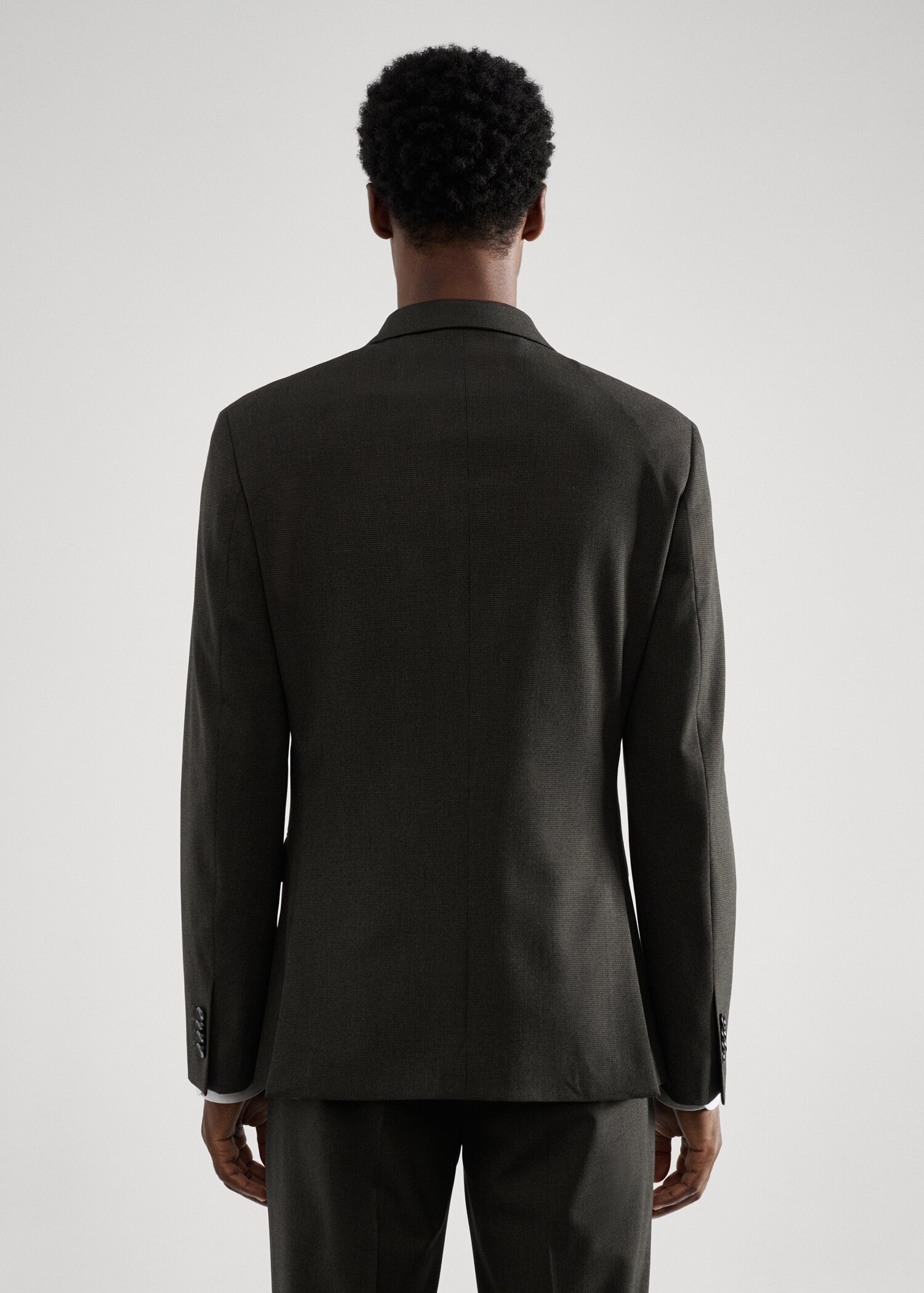 Americana traje estampada slim fit tejido strech - Reverso del artículo