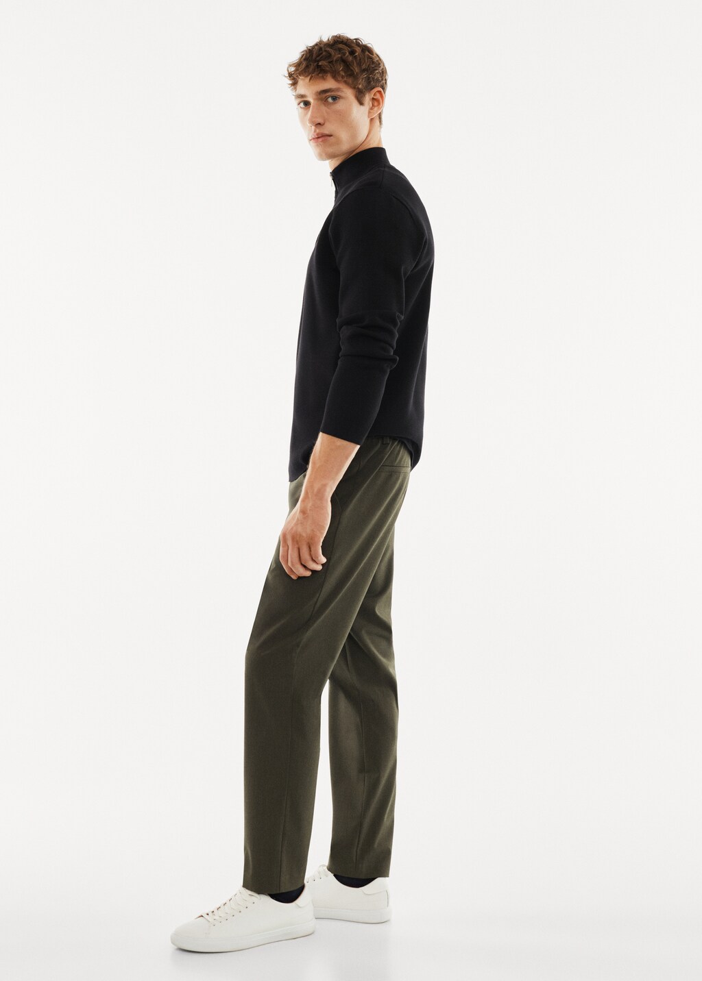 Perkins-neck sweater with zip - Men | MANGO OUTLET USA