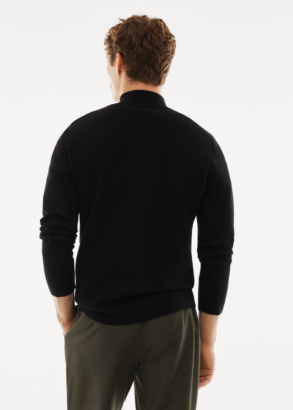 Perkins-neck sweater with zip - Men | MANGO OUTLET USA Perkins-neck sweater with zip - Men | MANGO OUTLET USA