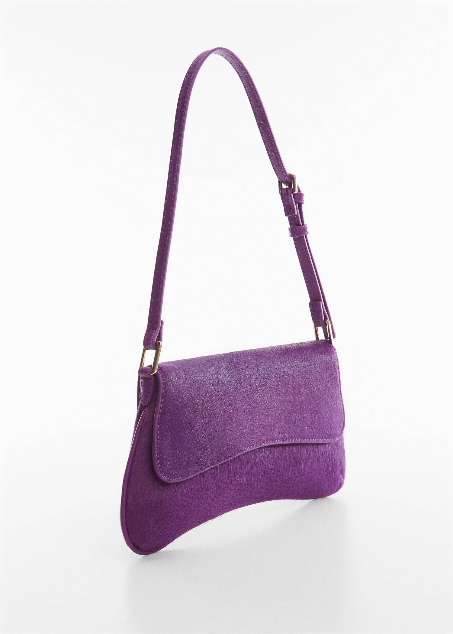 Flap leather bag - Medium plane