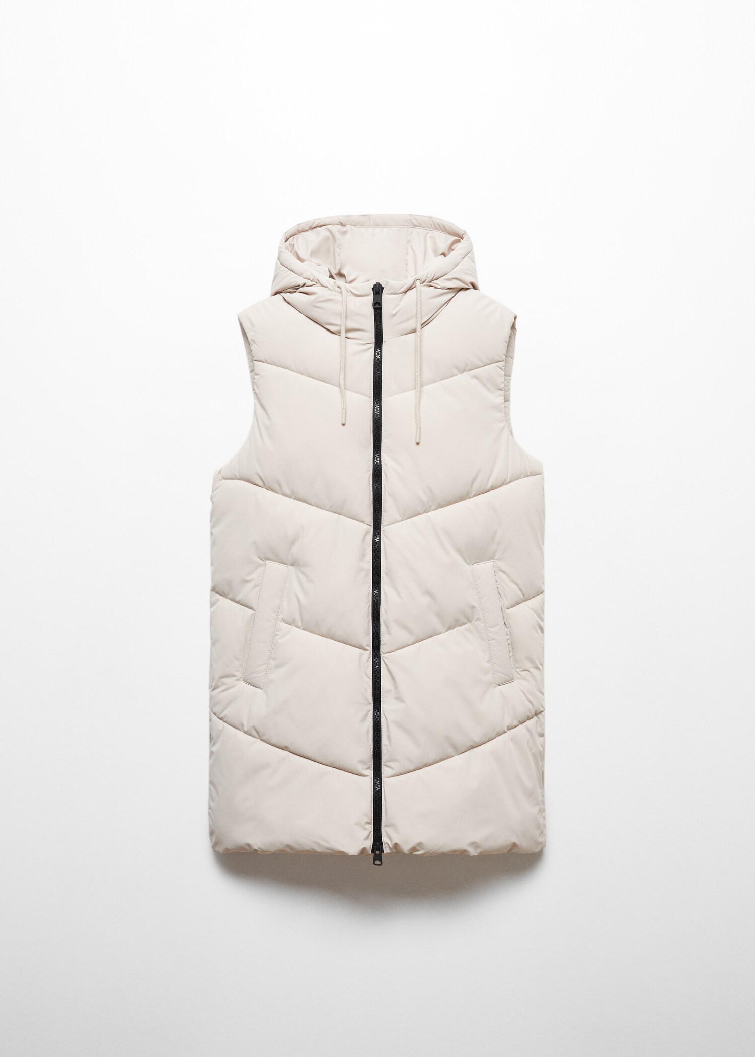 Long quilted gilet - Article without model