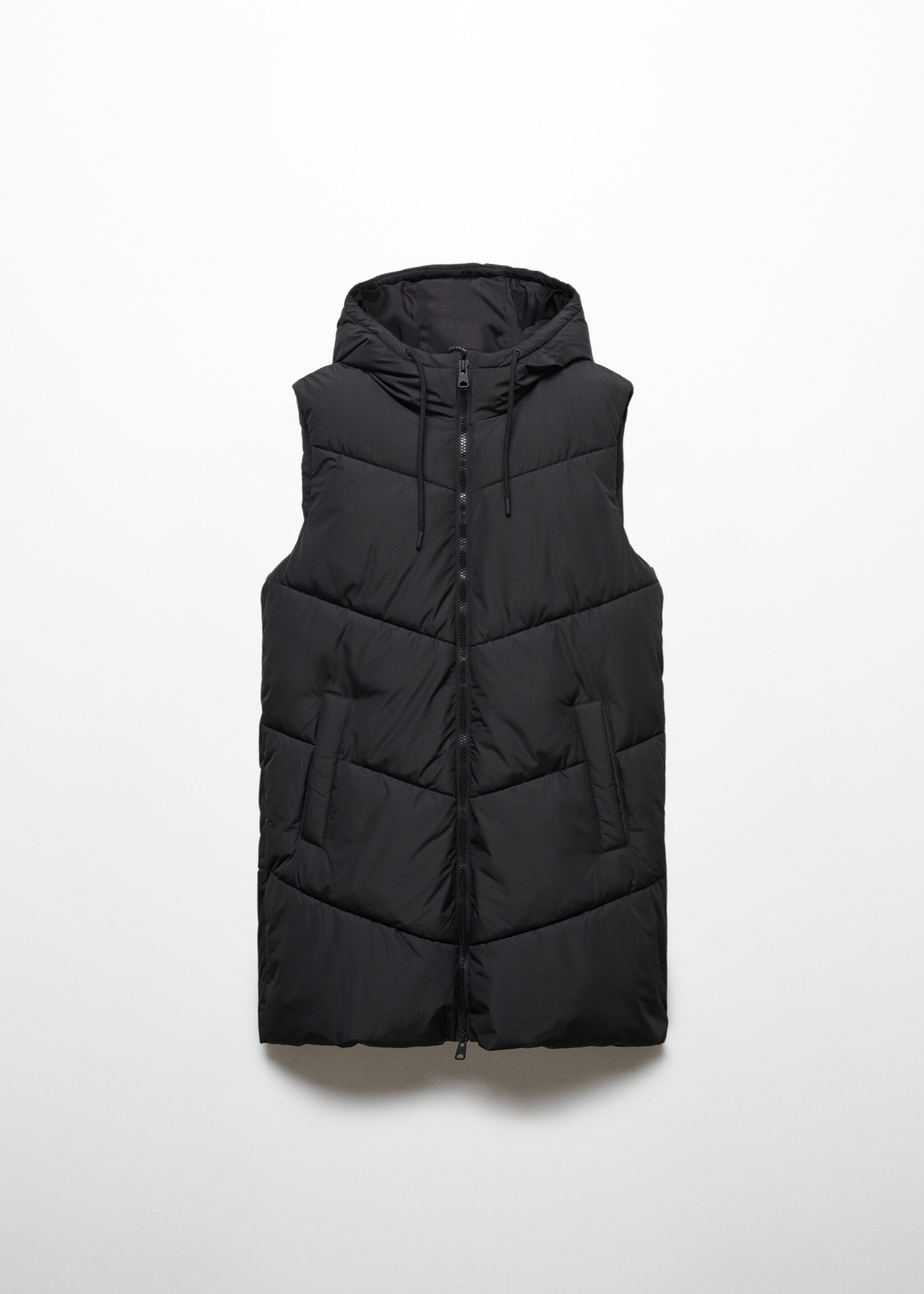 Long quilted gilet - Article without model
