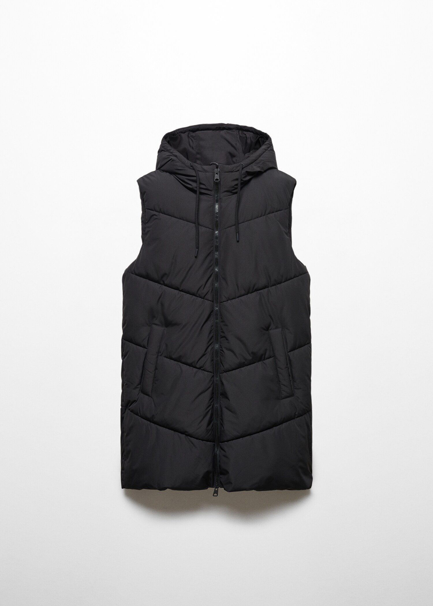 Long quilted gilet - Article without model