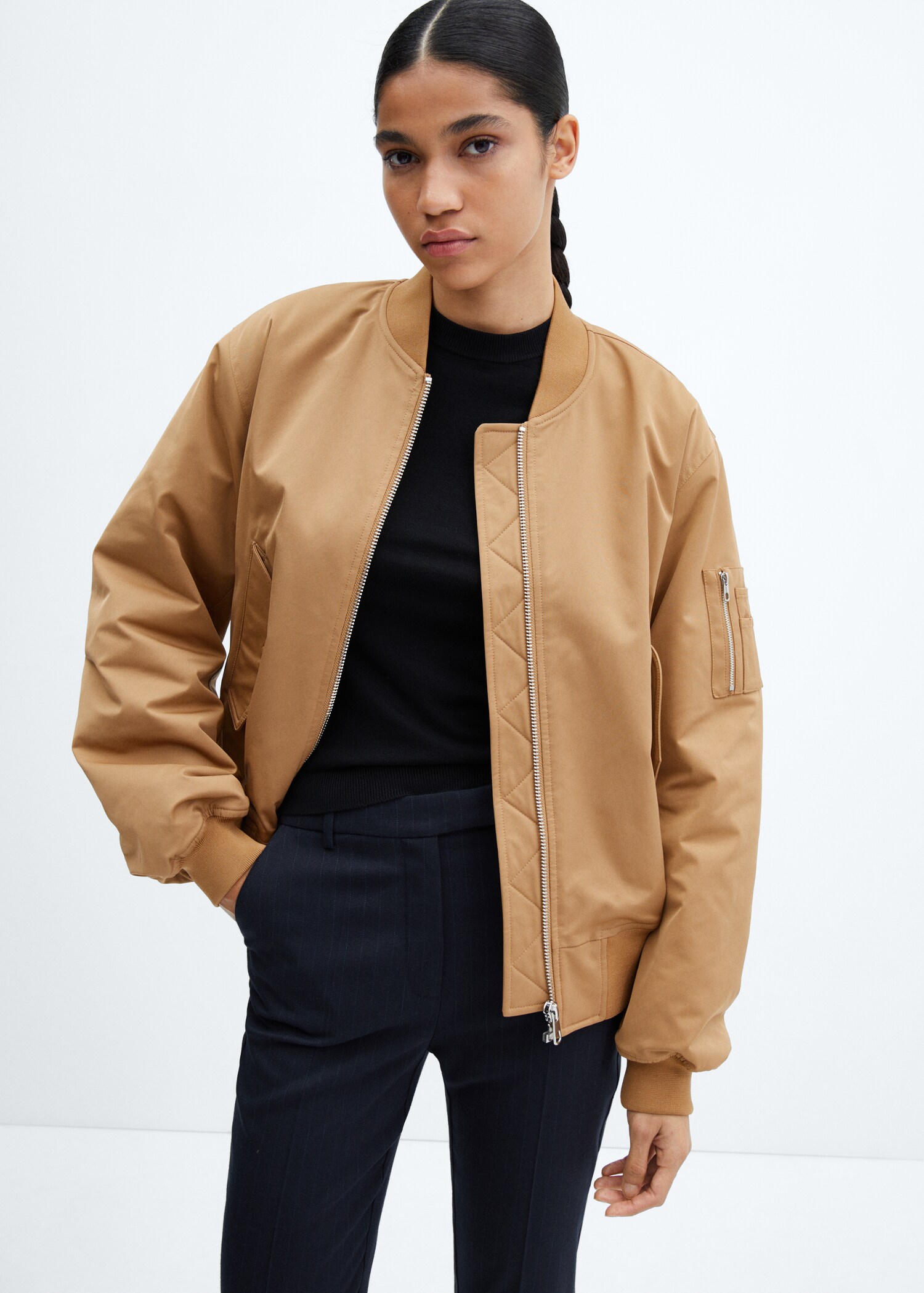 Veste bomber oversize - Plan moyen