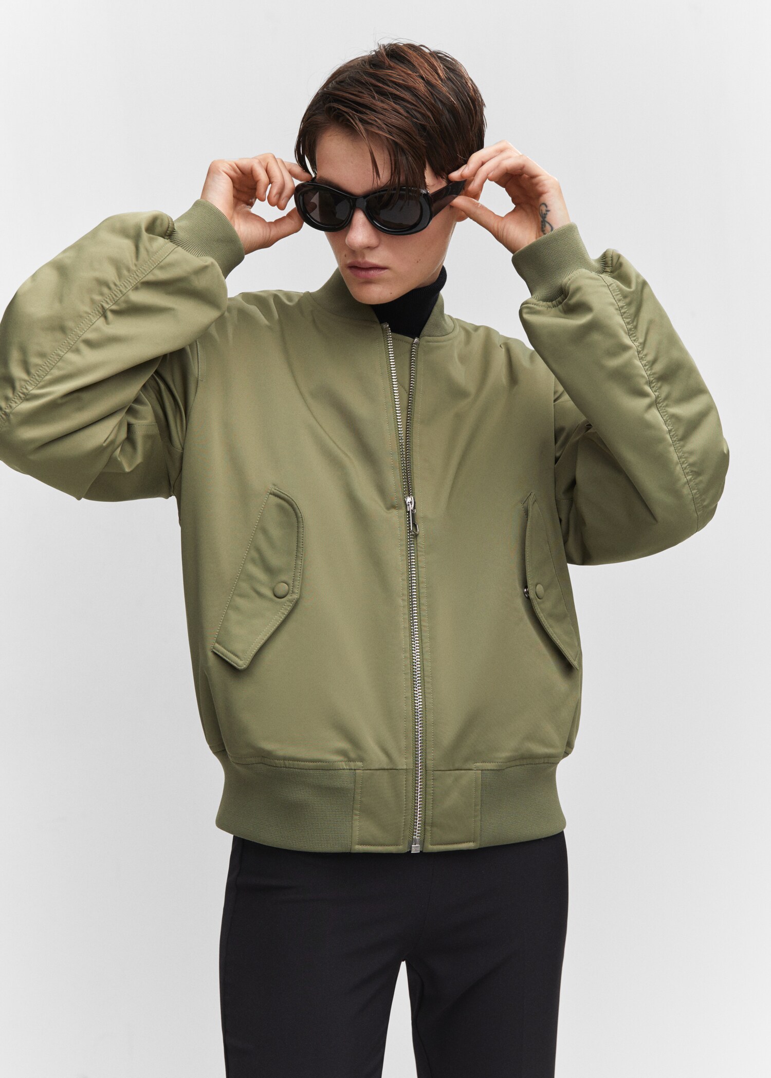 Veste bomber oversize - Plan moyen