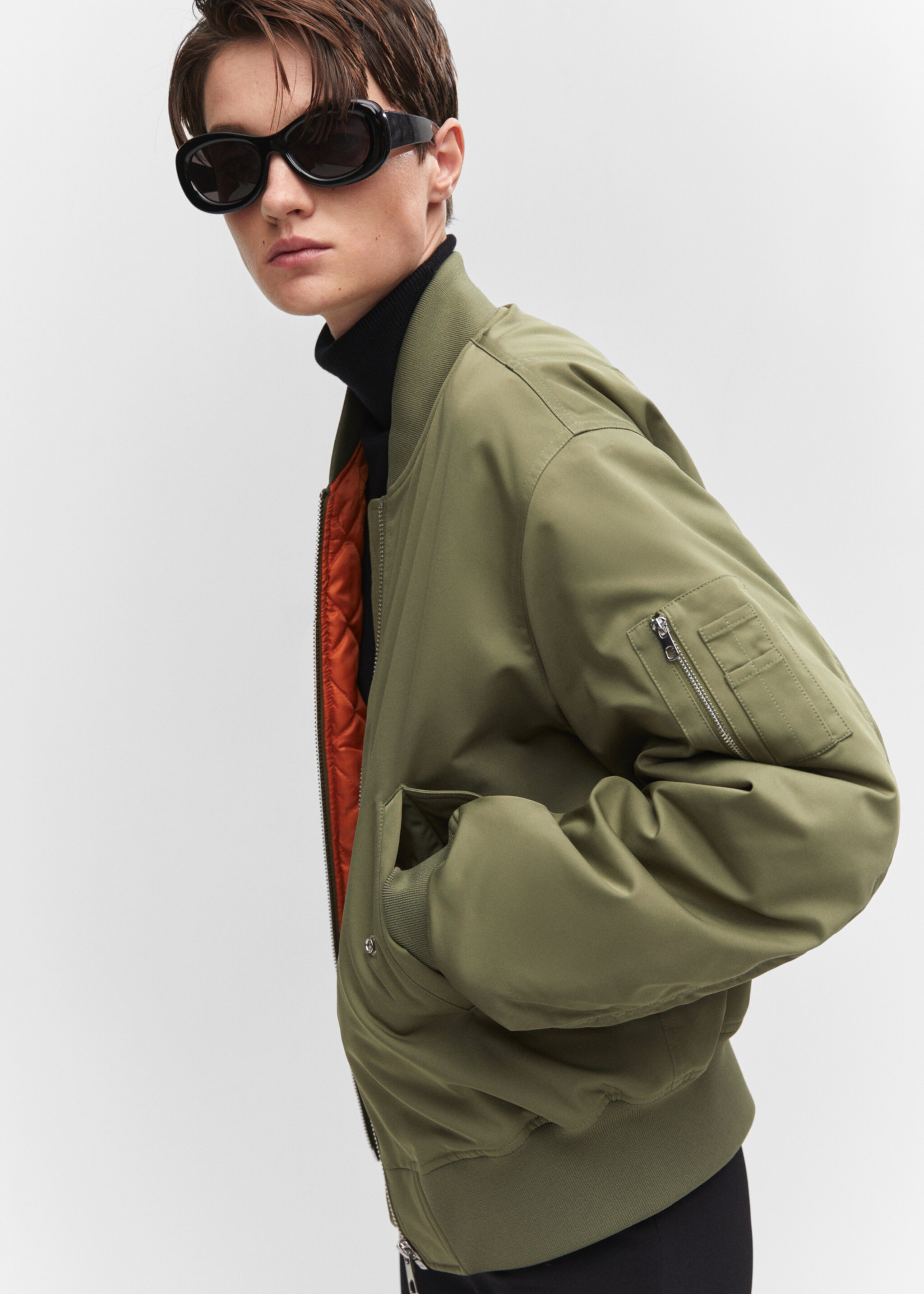 Bomber-jakke oversize - Artikkeldetalj 2