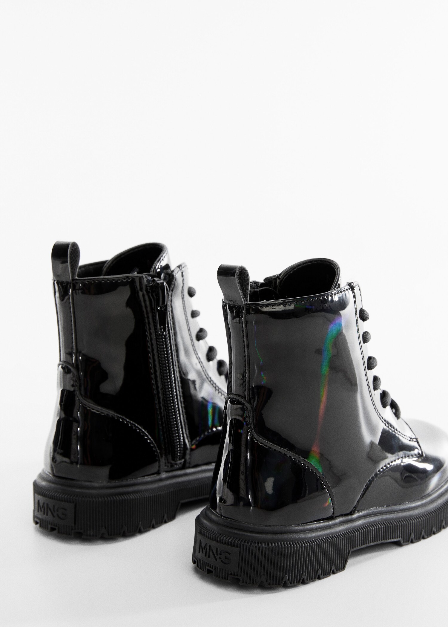 Lace-up patent effect boots - Details of the article 2