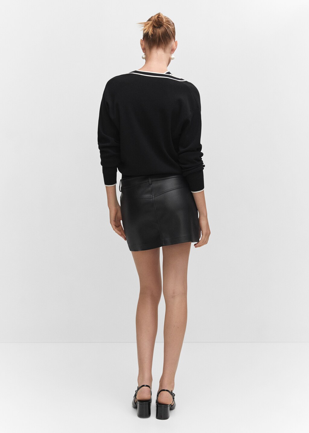 Leather-effect mini-skirt - Women | MANGO OUTLET USA