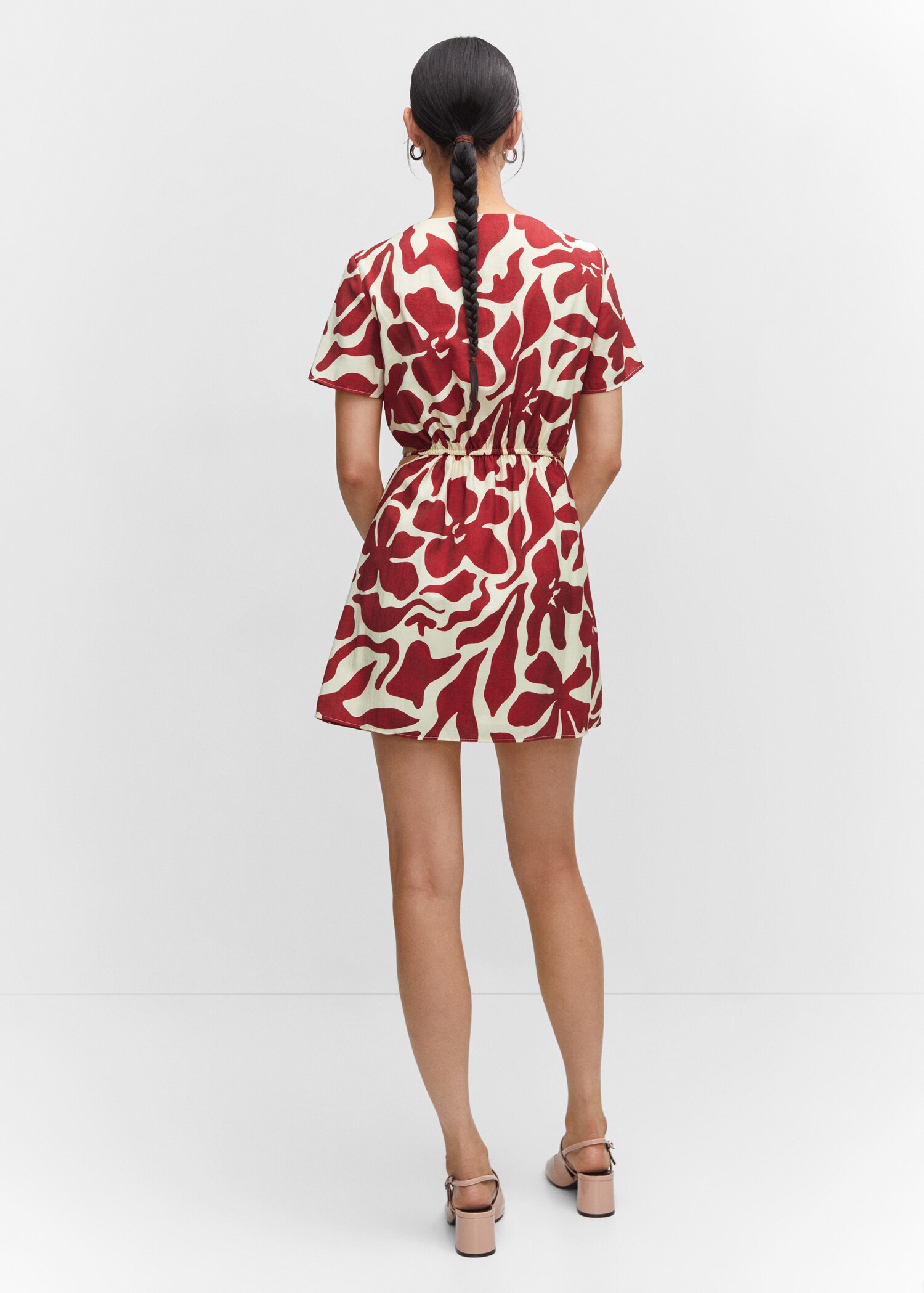 Vestido estampado aberturas - Reverso del artículo