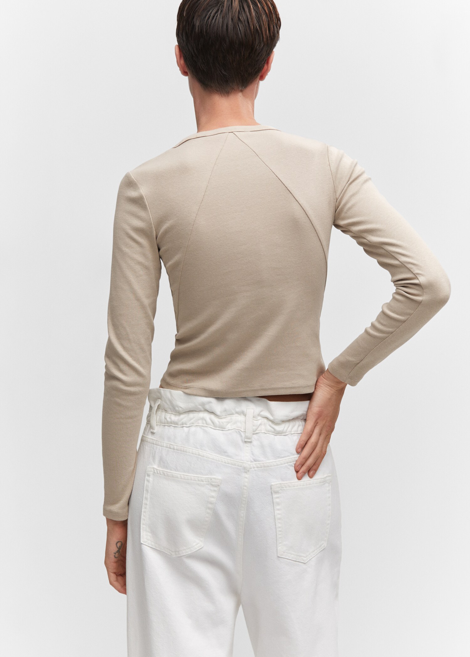 Camiseta algodón costuras - Reverso del artículo