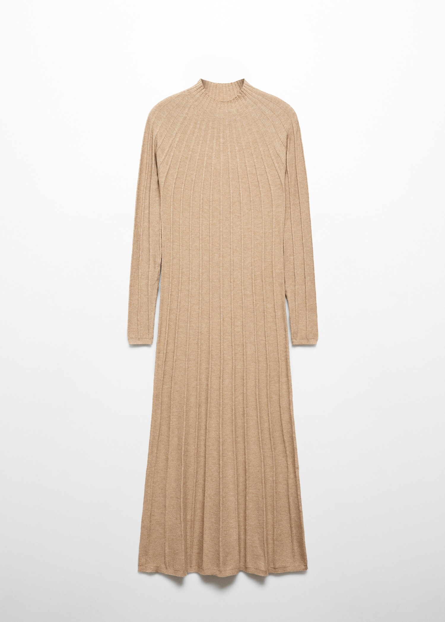 Rippkleid mit halbhohem Kragen - Artikel ohne Model