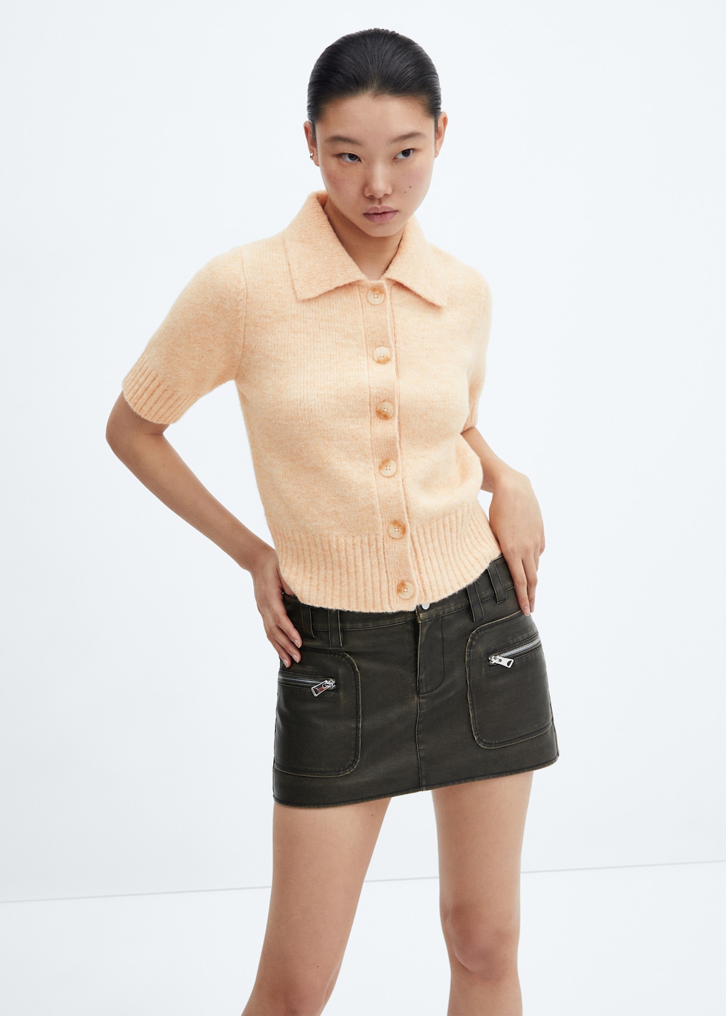 Short sleeve button down sweater new arrivals