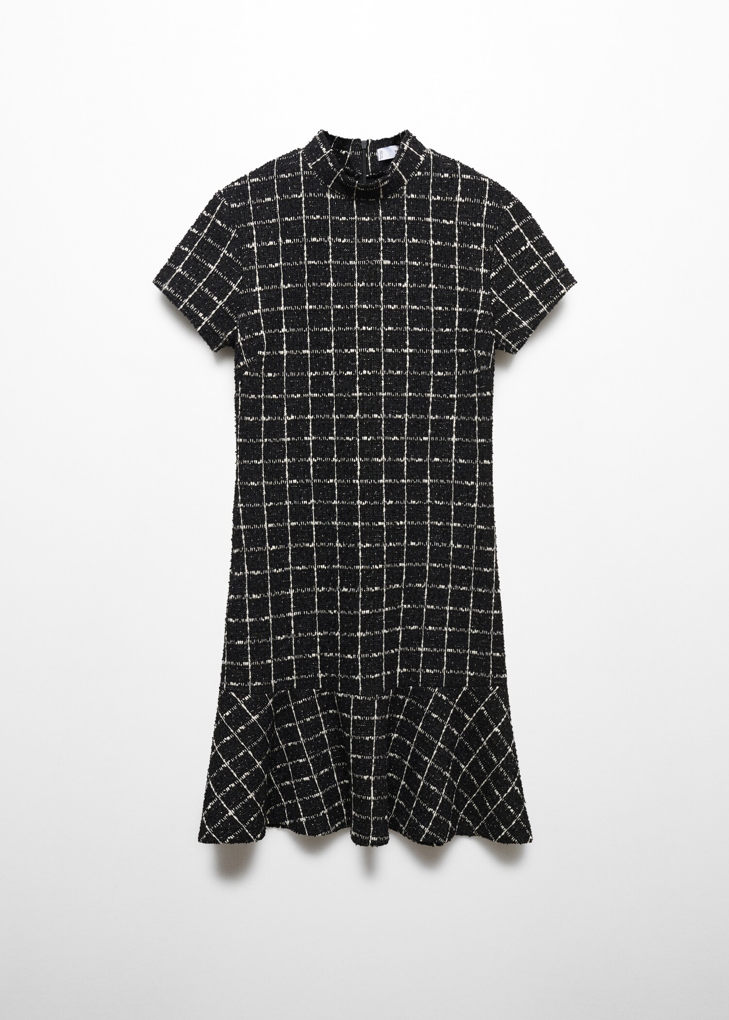 Tweed dress with ruffle hem - Article without model