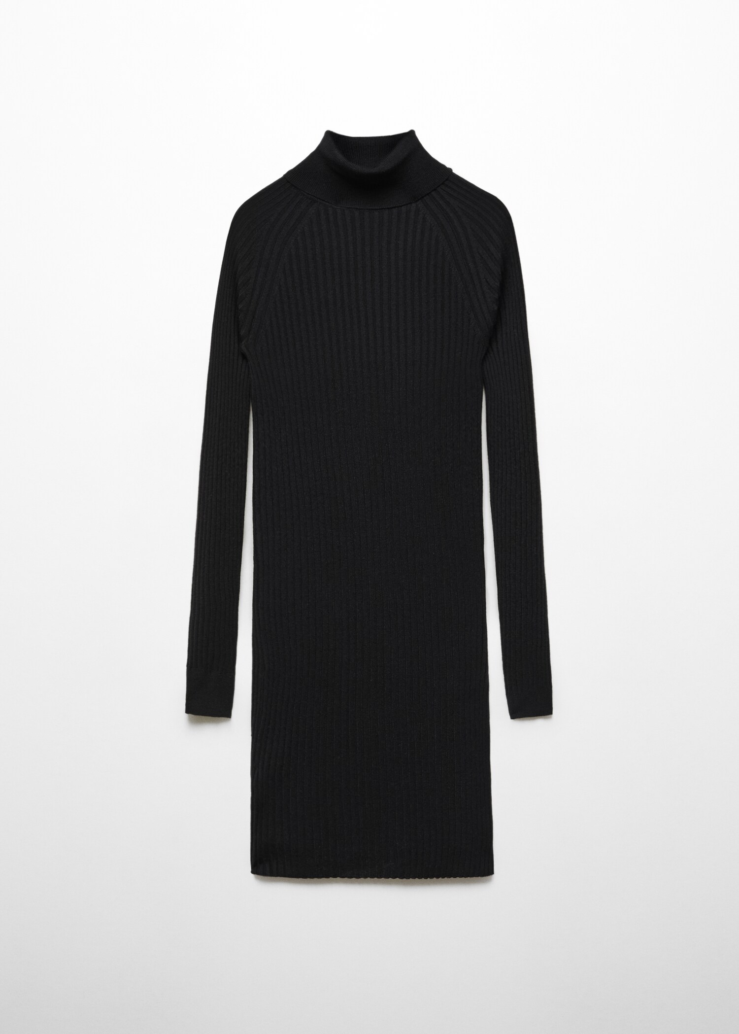Short ribbed turtlneck dress - Article without model