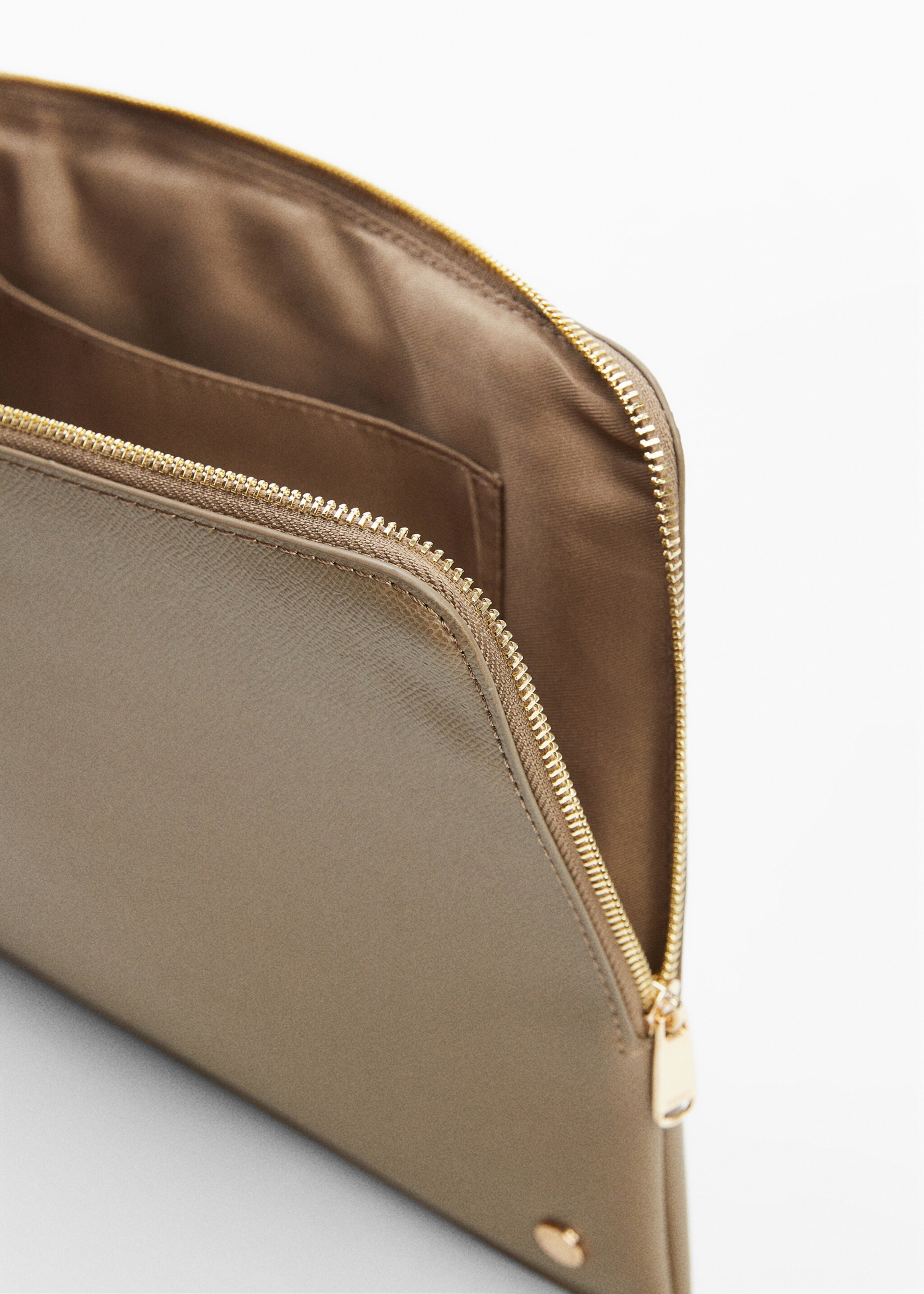 Safiano-effect laptop case - Medium plane, Light/Pastel Brown. Ref: 57045805-00.