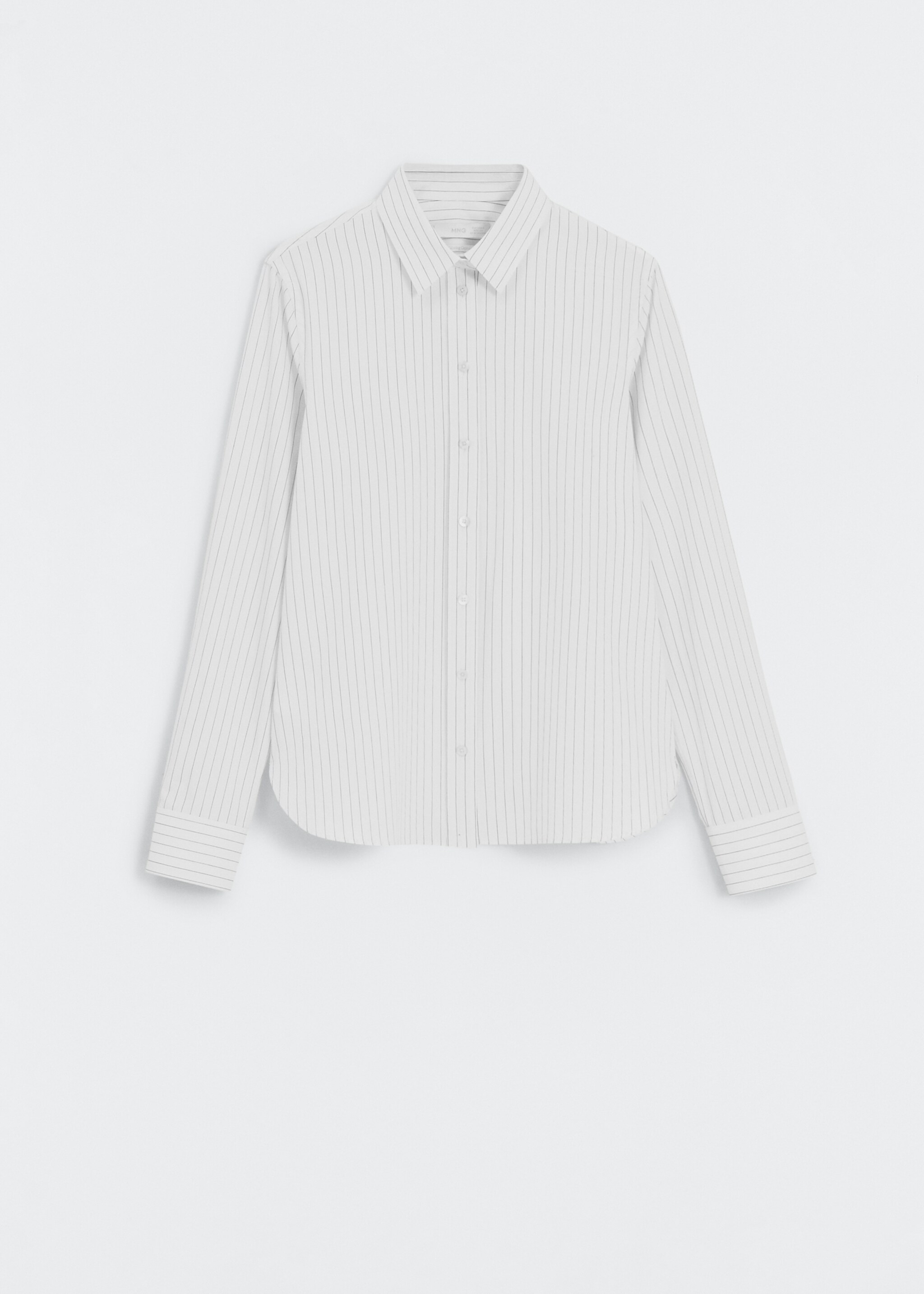 Slim fit striped cotton shirt - Article without model, White. Ref: 57045809-00.