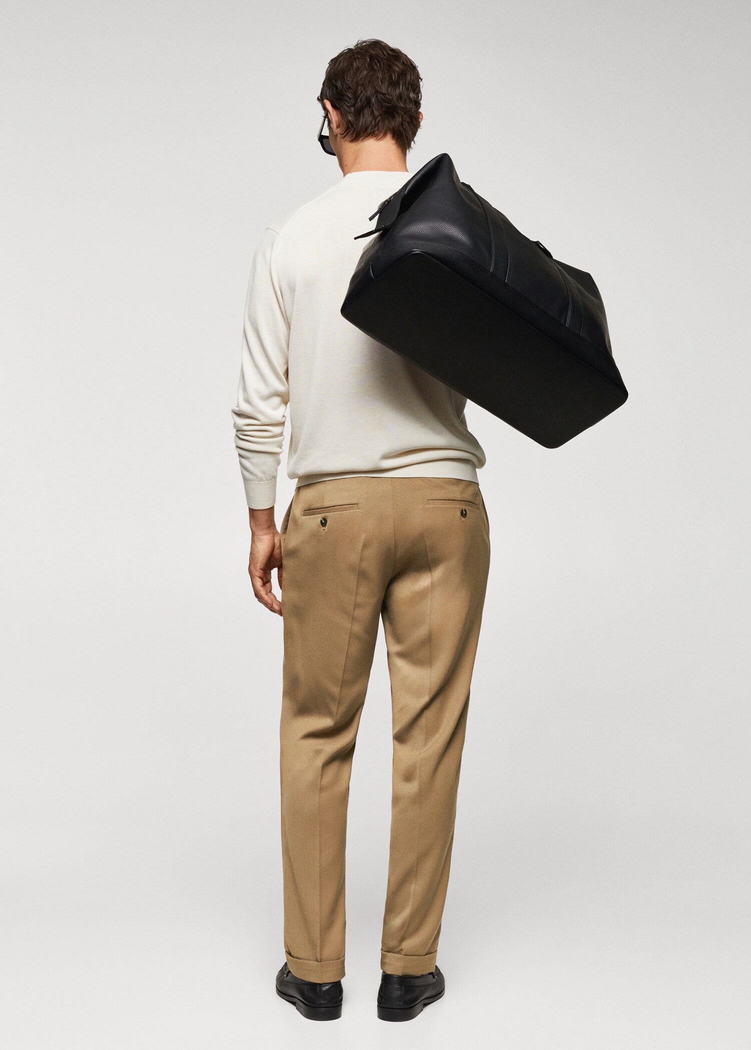 Slim fit-byxa återvunnet material - Artikelns baksida