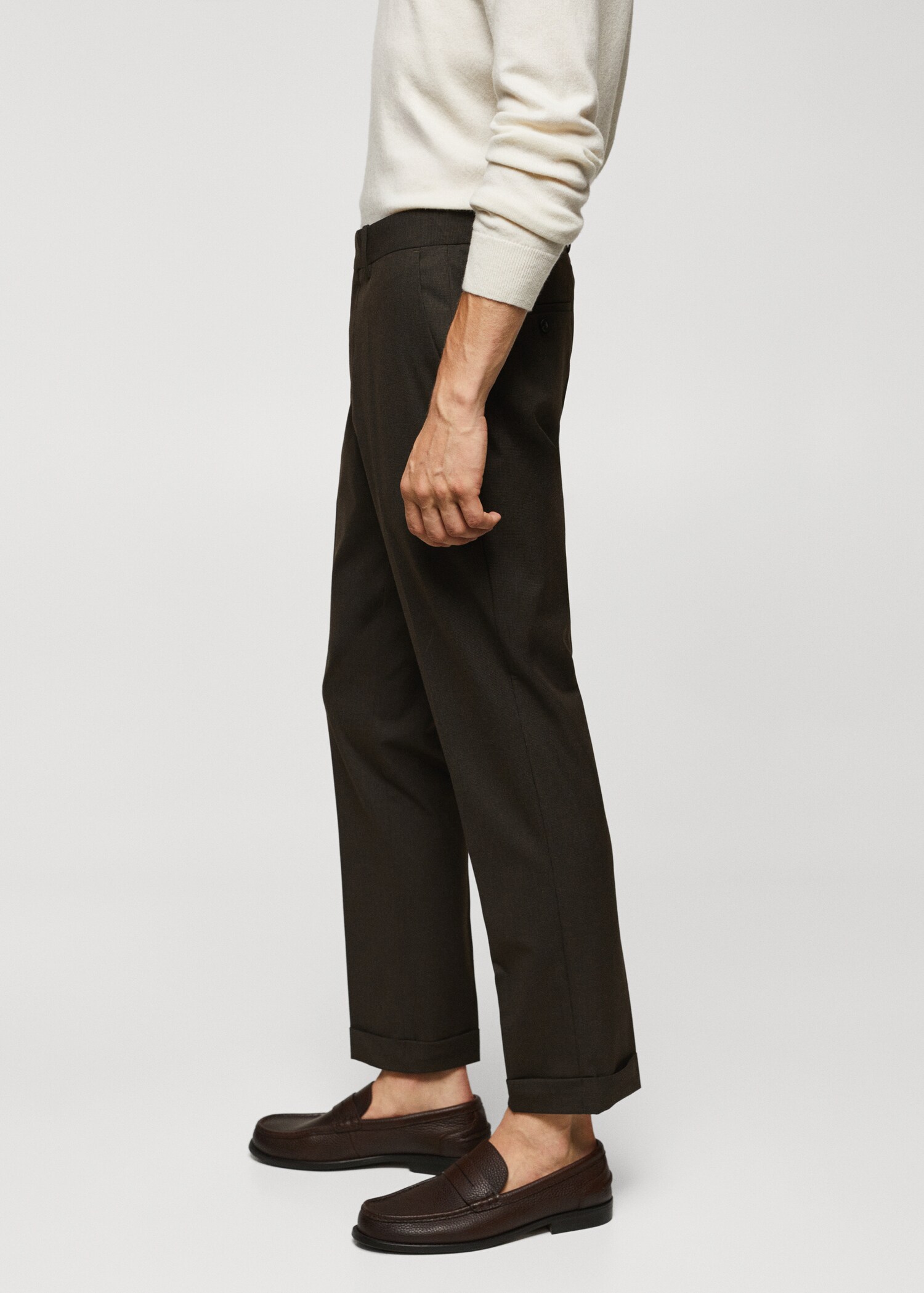 Slim fit-byxa hundtandsmönster - Detaljer om artikeln 2
