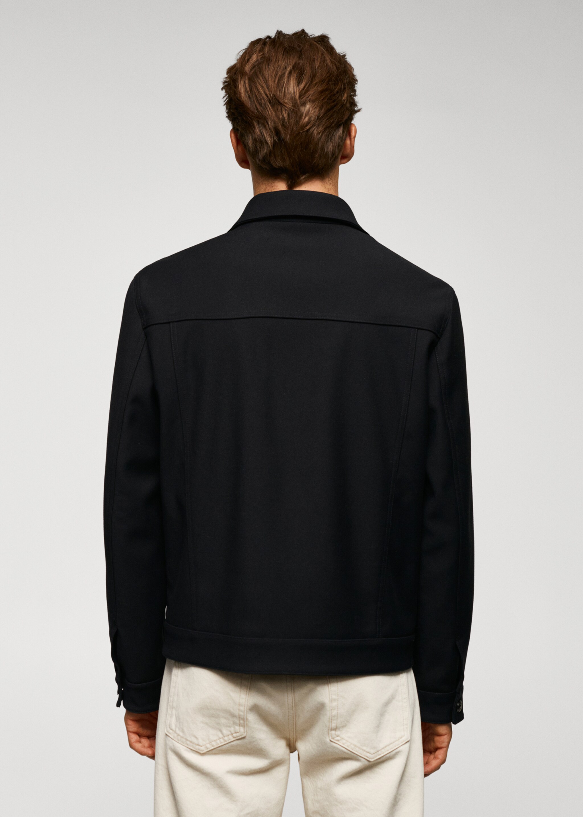 Jacke aus Serge-Baumwolle mit Taschen - Rückseite des Artikels