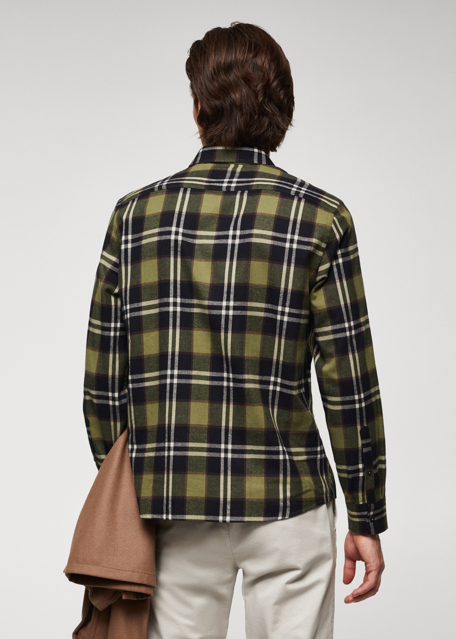 Chemise regular fit flanelle carreaux - Verso de l’article