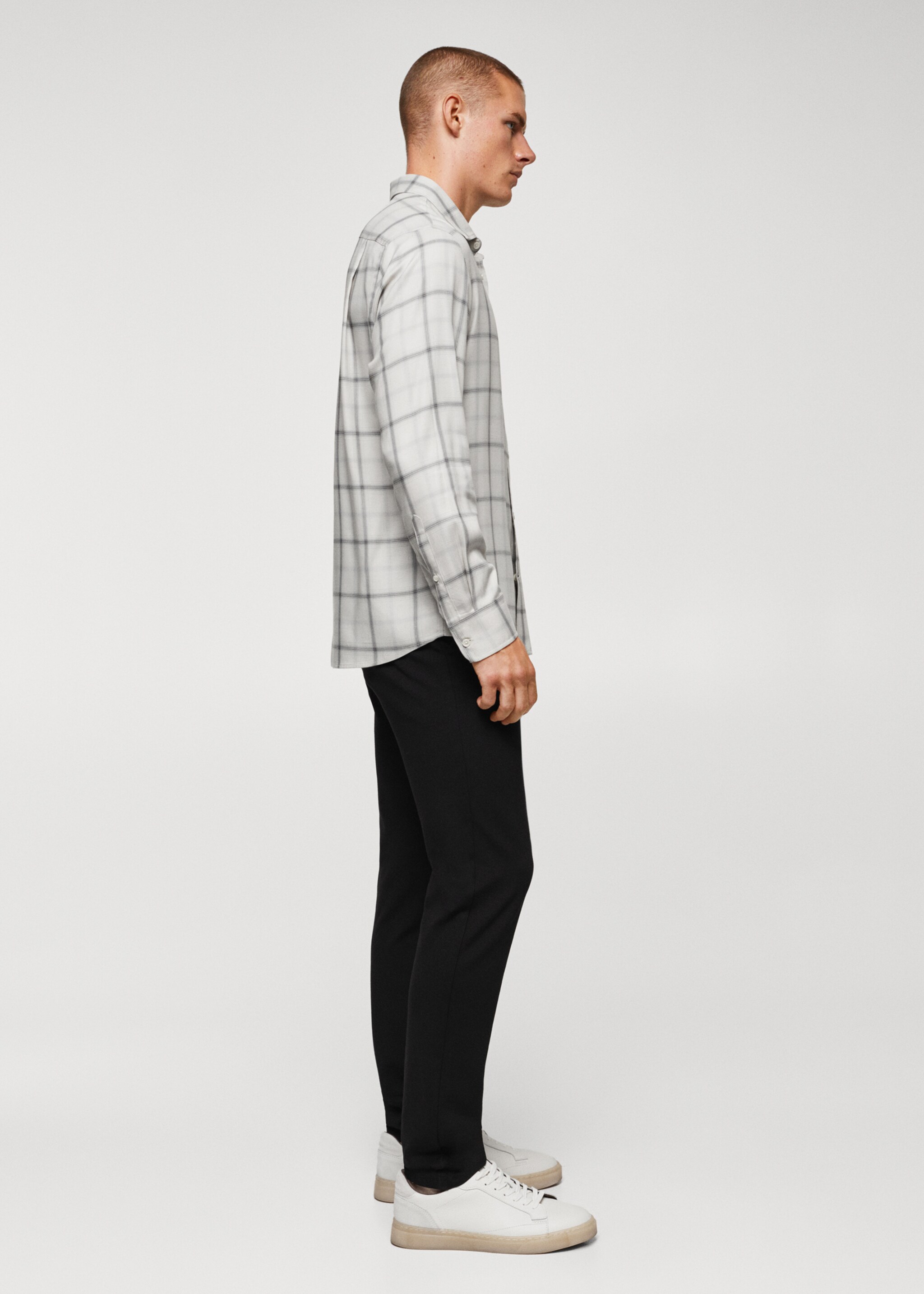 Regular-fit windowpane shirt - Details of the article 2