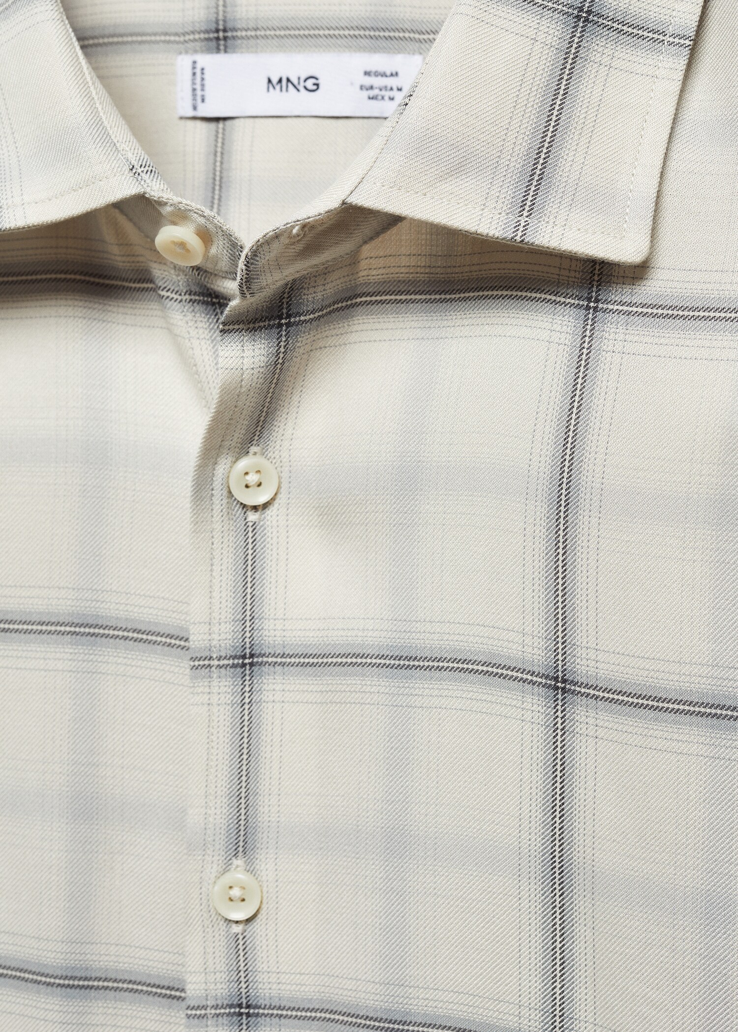 Camisa regular fit cuadro ventana - Detalle del artículo 8