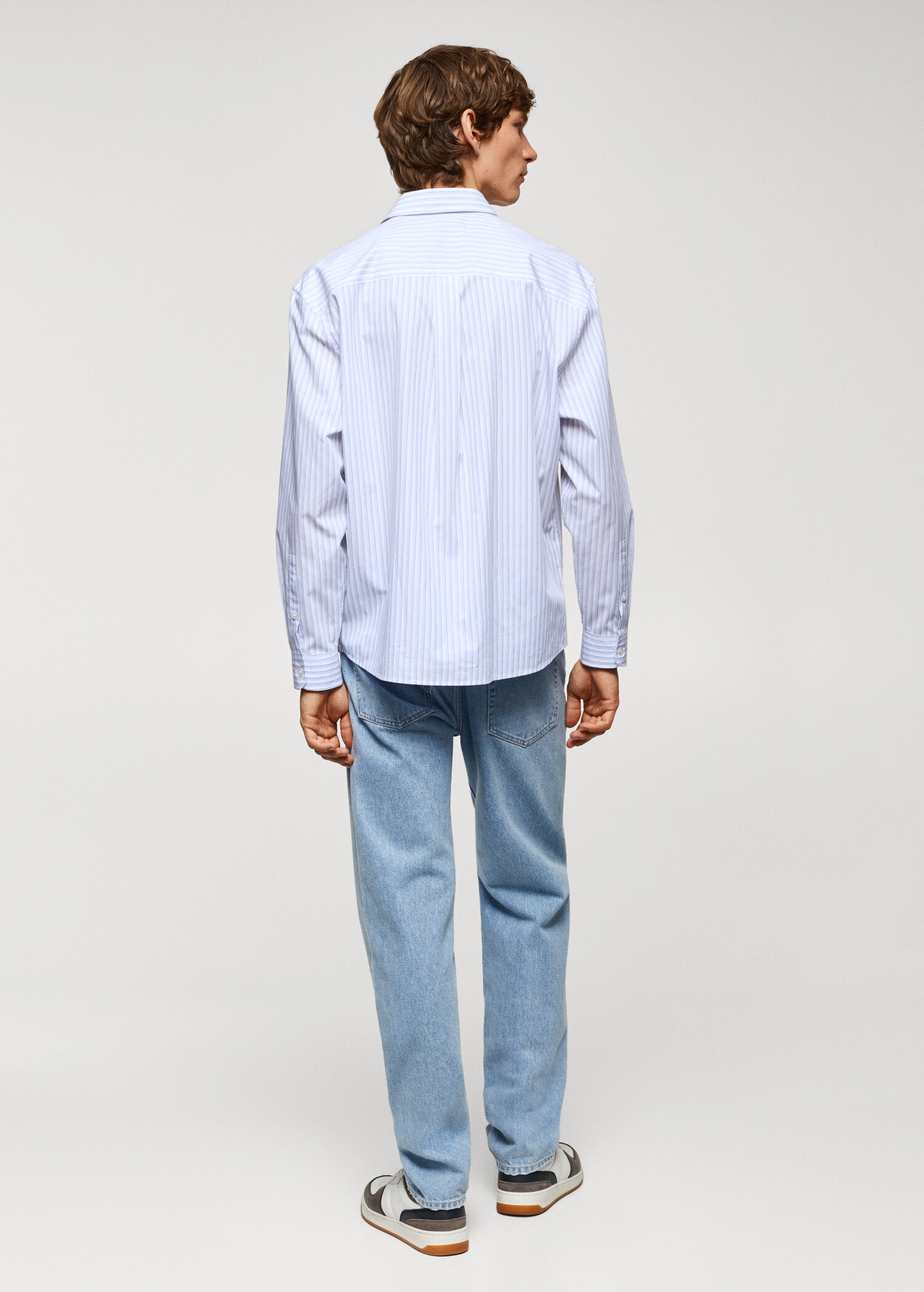 Striped cotton oversized shirt - Reverse of the article