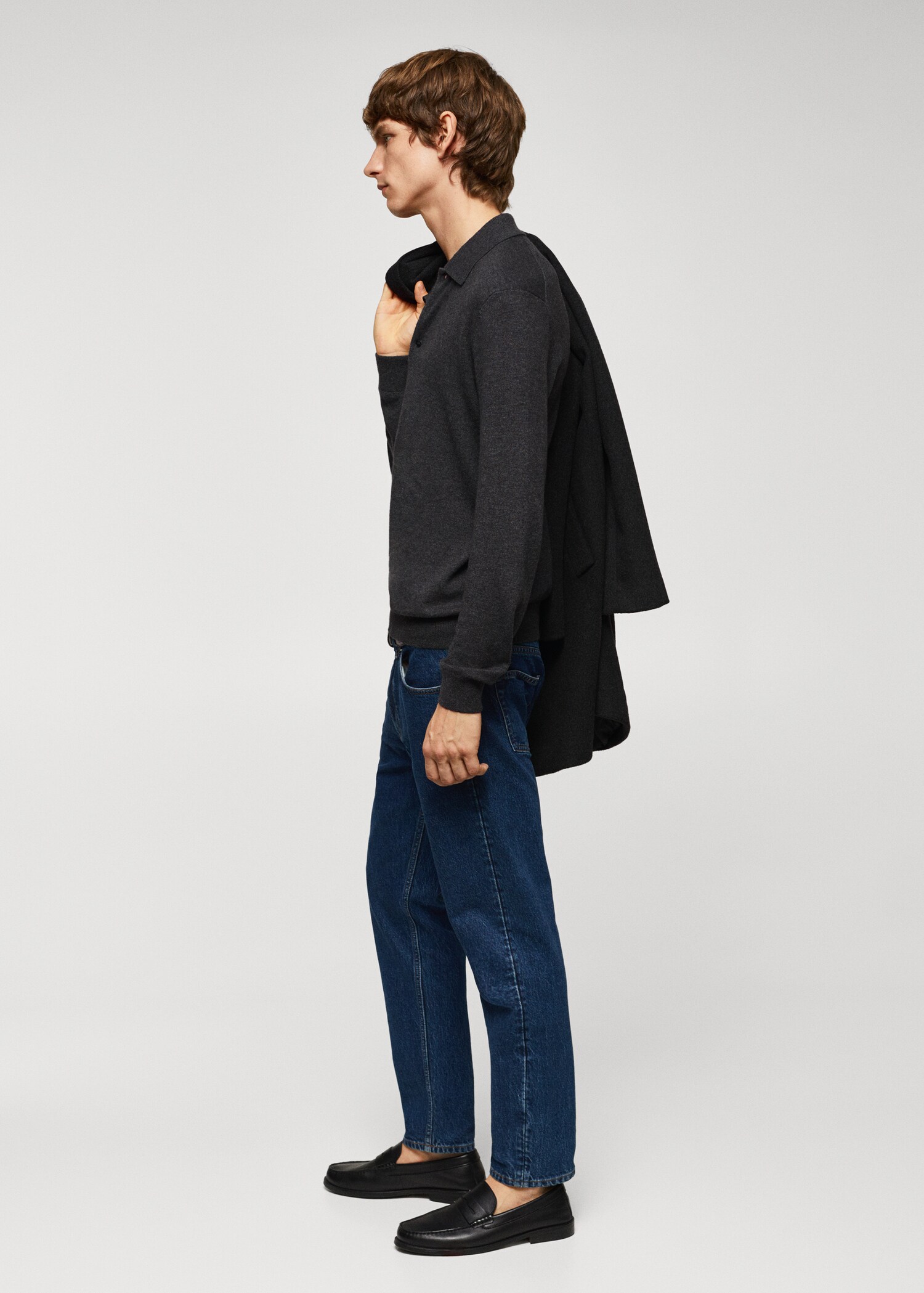 Long-sleeved fleece polo shirt - Details of the article 2
