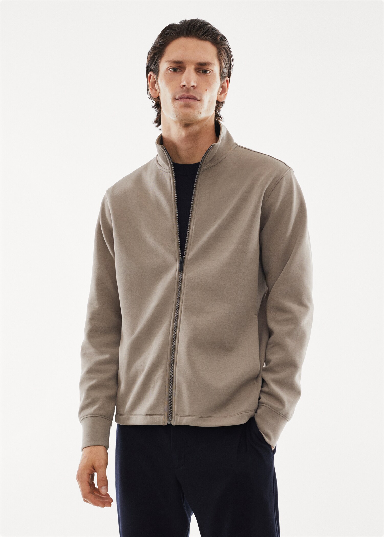 Atmungsaktives Zip-Sweatshirt - Mittlere Ansicht