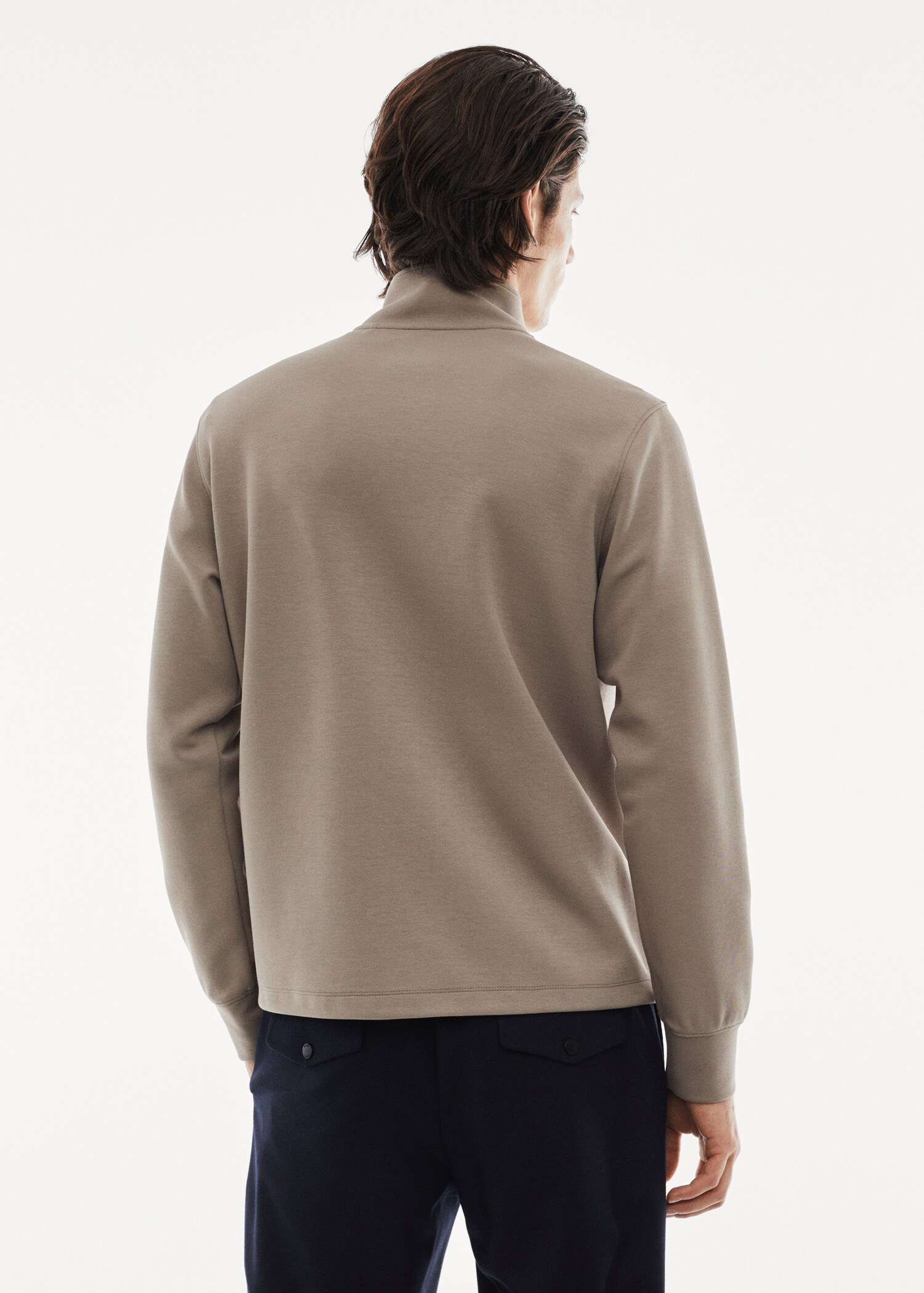 Atmungsaktives Zip-Sweatshirt - Rückseite des Artikels