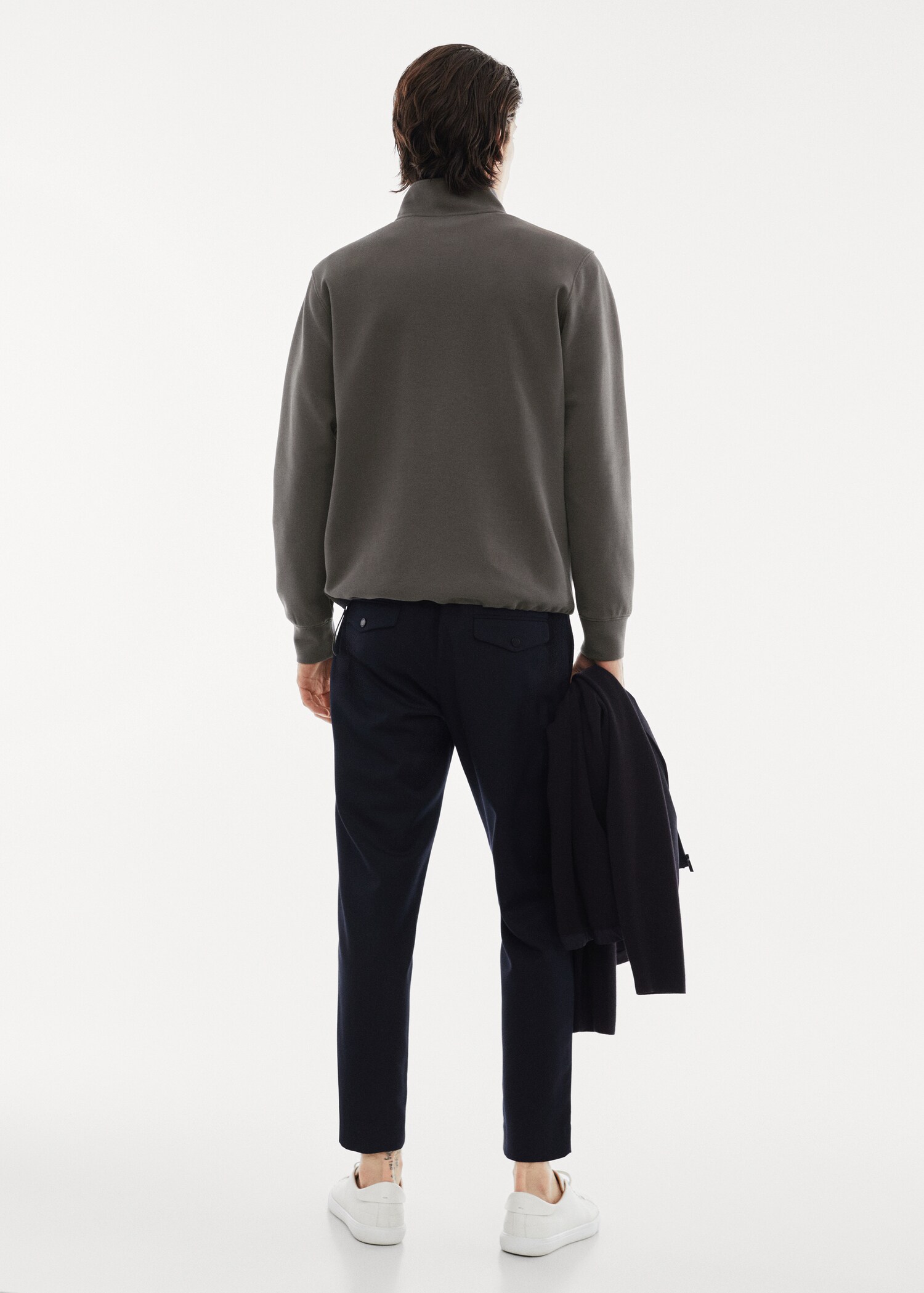 Atmungsaktives Zip-Sweatshirt - Rückseite des Artikels
