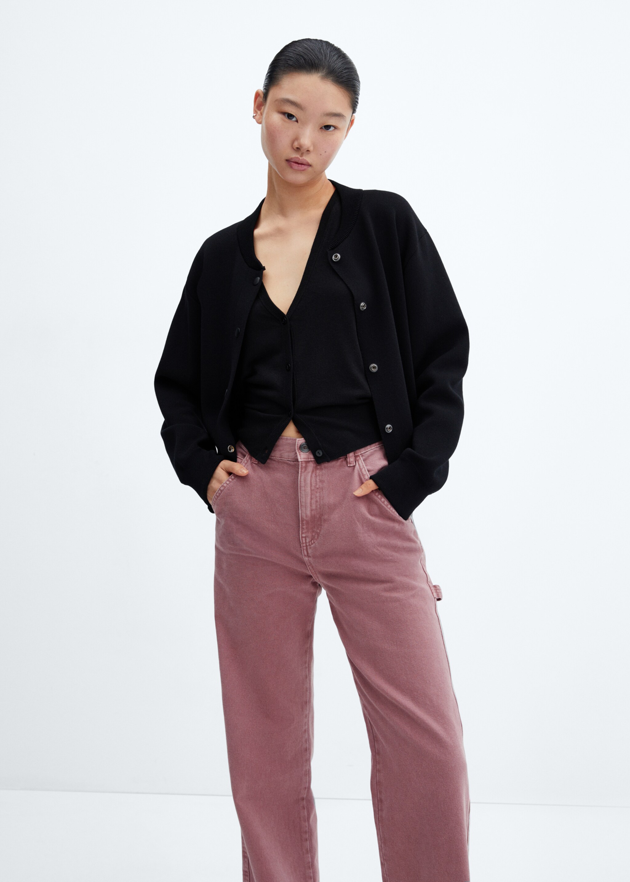 Carpenter cargo jeans - Details of the article 1, Light/Pastel Purple. Ref: 57045970-00.