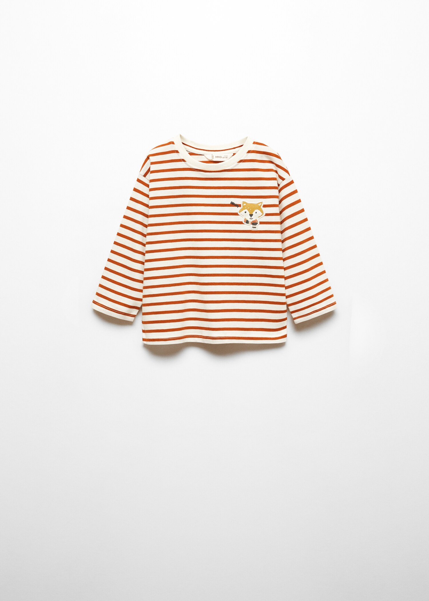 Striped t-shirt with drawing - Article without model