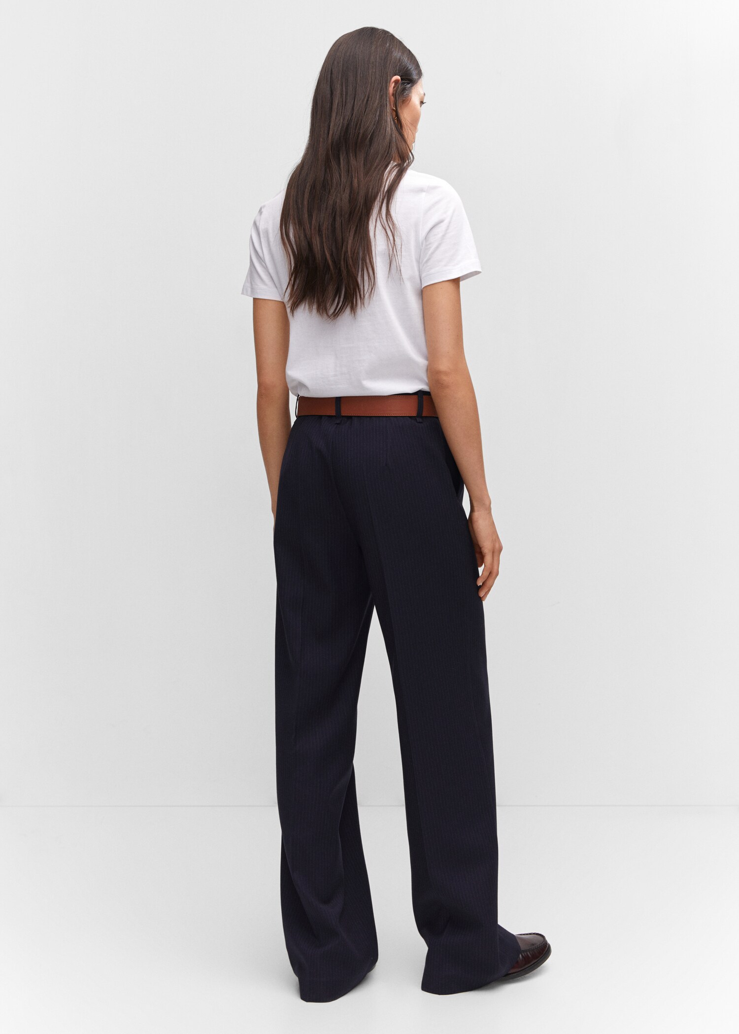 Pantalón recto rayas - Reverso del artículo