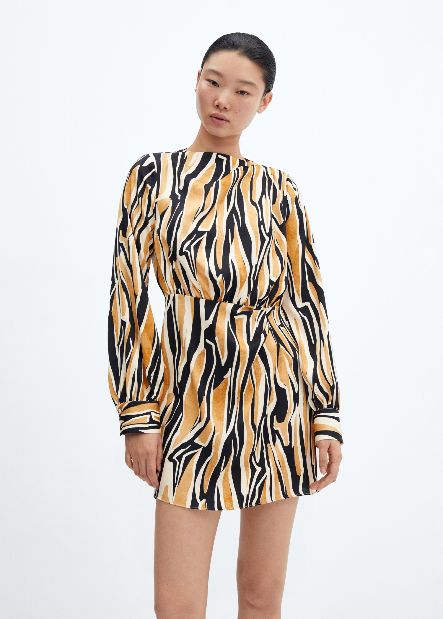 Short printed dress - Medium plane